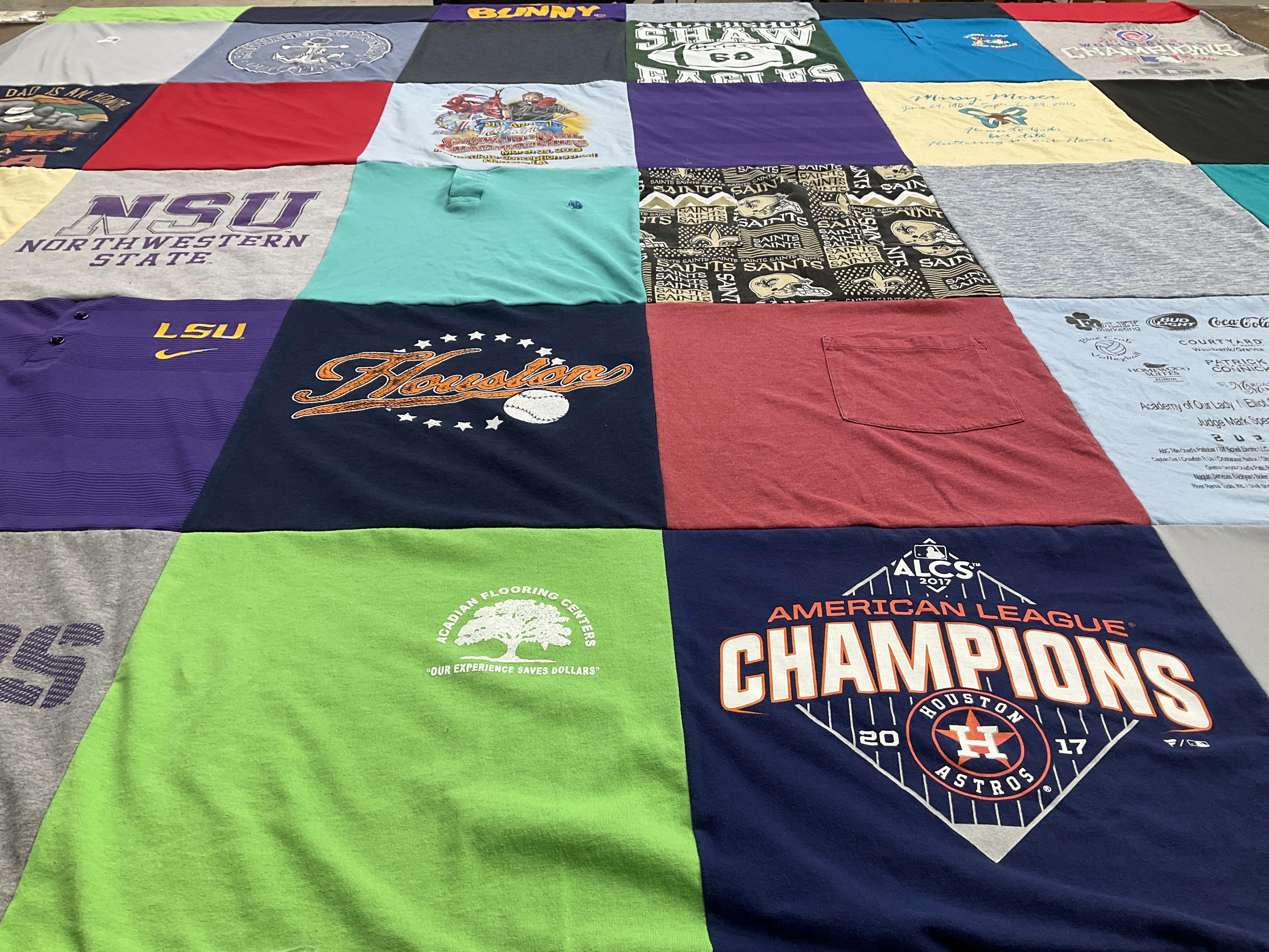 T-shirt quilt featuring houston astros by Kathleen from LA