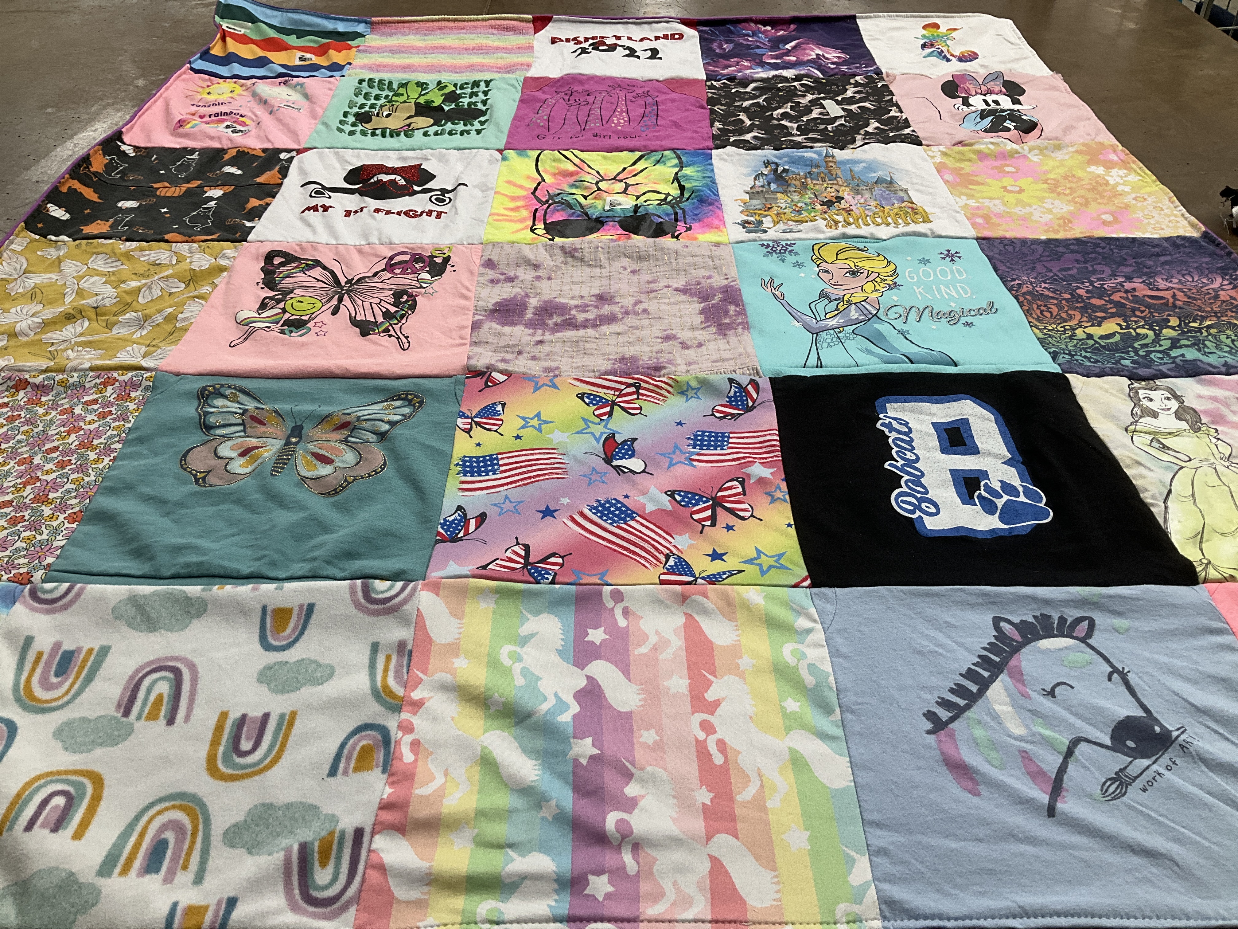 T-shirt quilt featuring bakersfield college by Sara from AZ