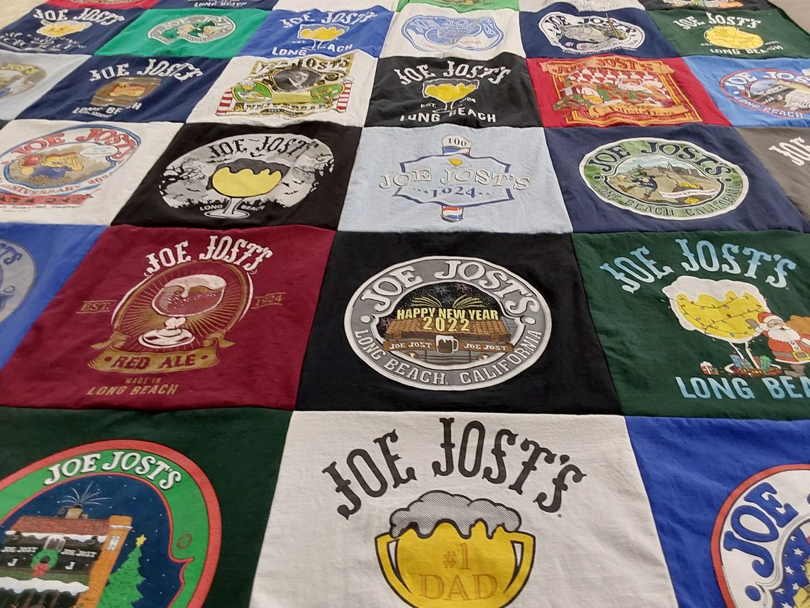 T-shirt quilt with beer, breweries themes by George from CA