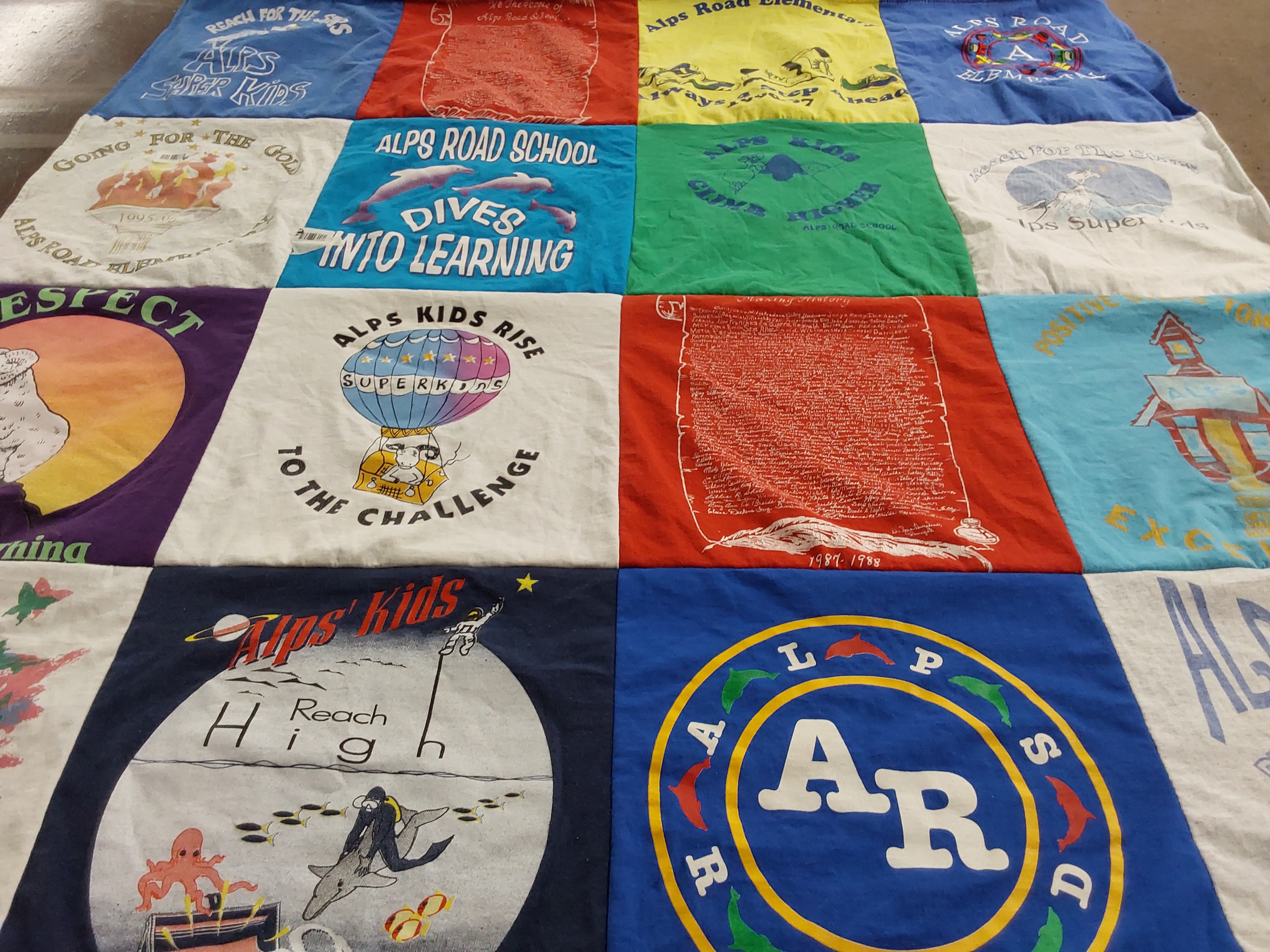 T-shirt quilt from alps road elementary school by William from GA