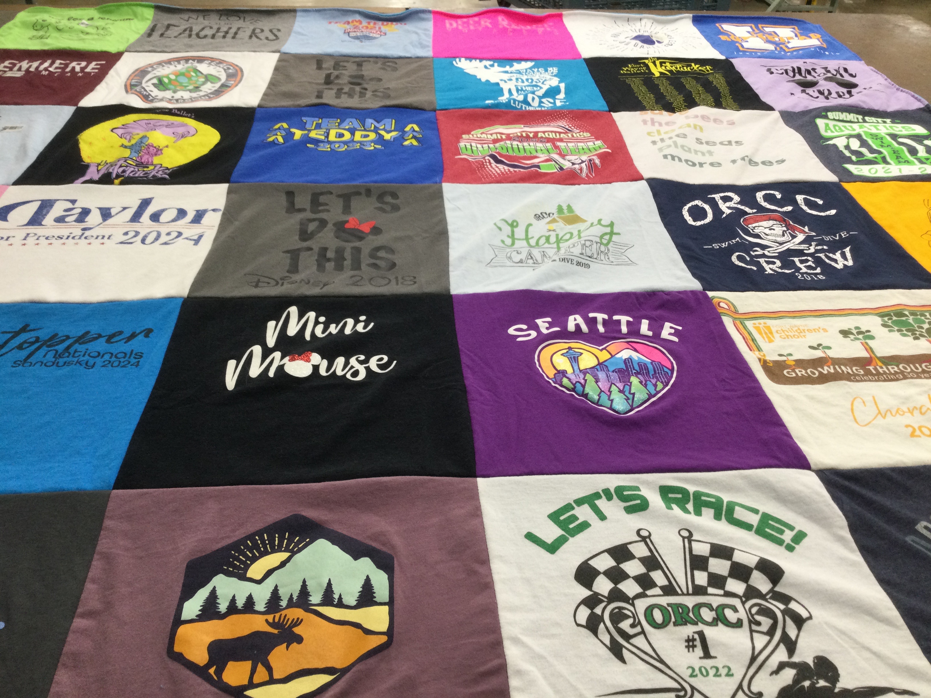 T-shirt quilt featuring orcc by Nancy from IN