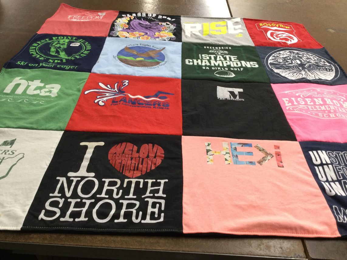 T-shirt quilt from eisenhower elementary school by Kathryn from HI