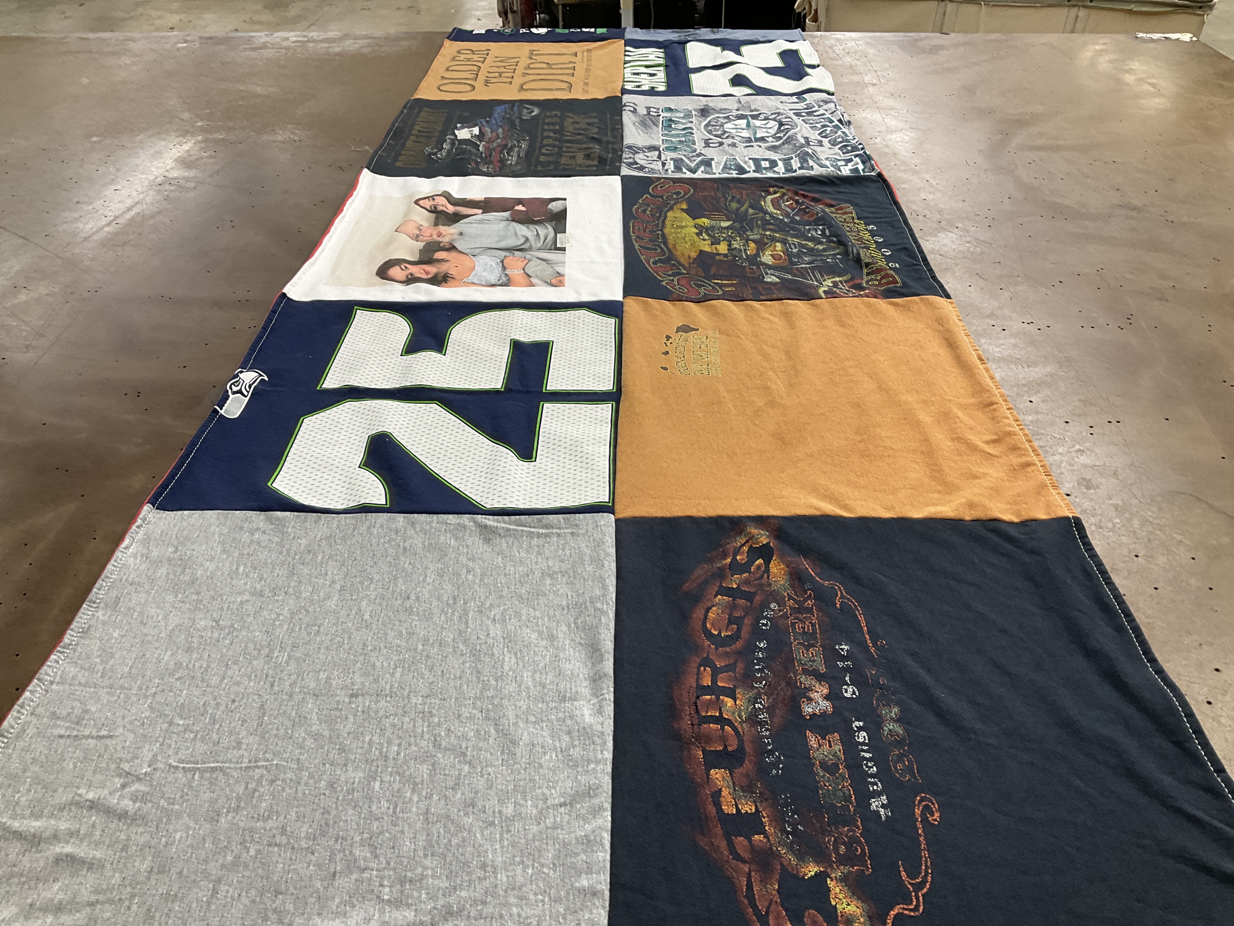 T-shirt quilt featuring seattle seahawks by Mary from WA