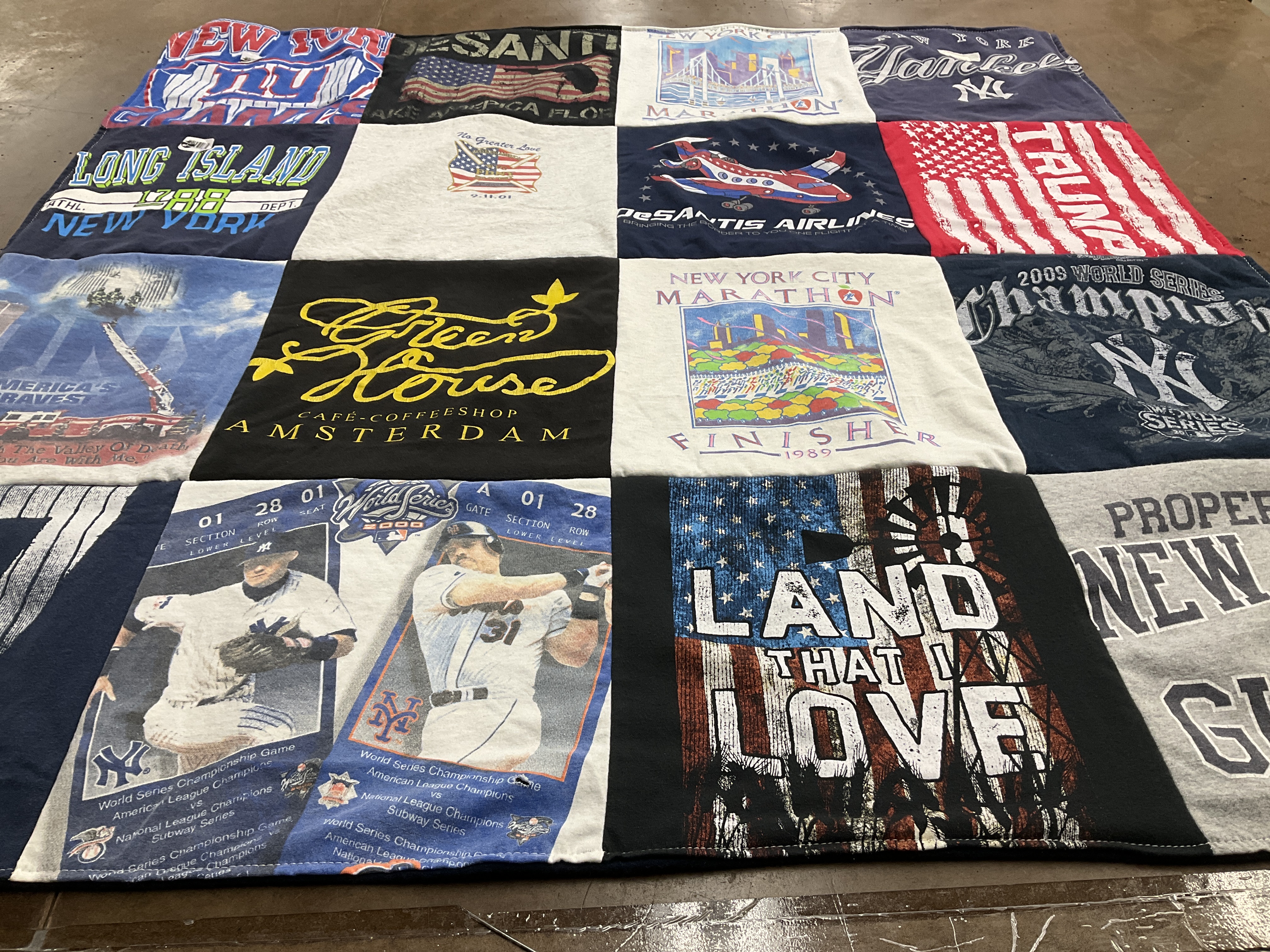 T-shirt quilt featuring new york yankees by Karin from FL