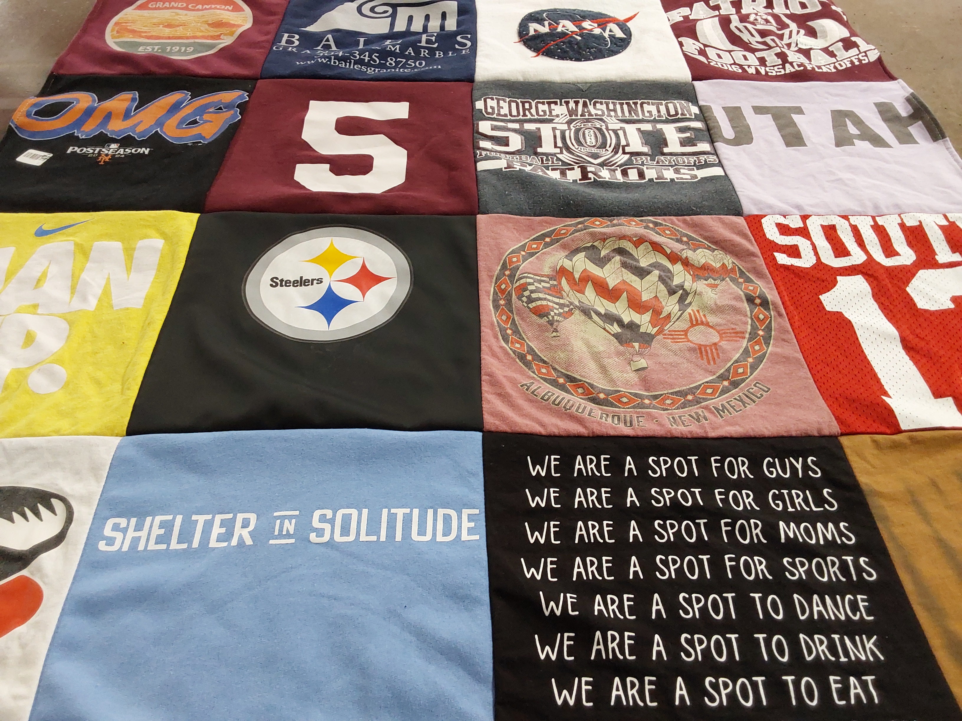 T-shirt quilt featuring steelers by Karla from SC