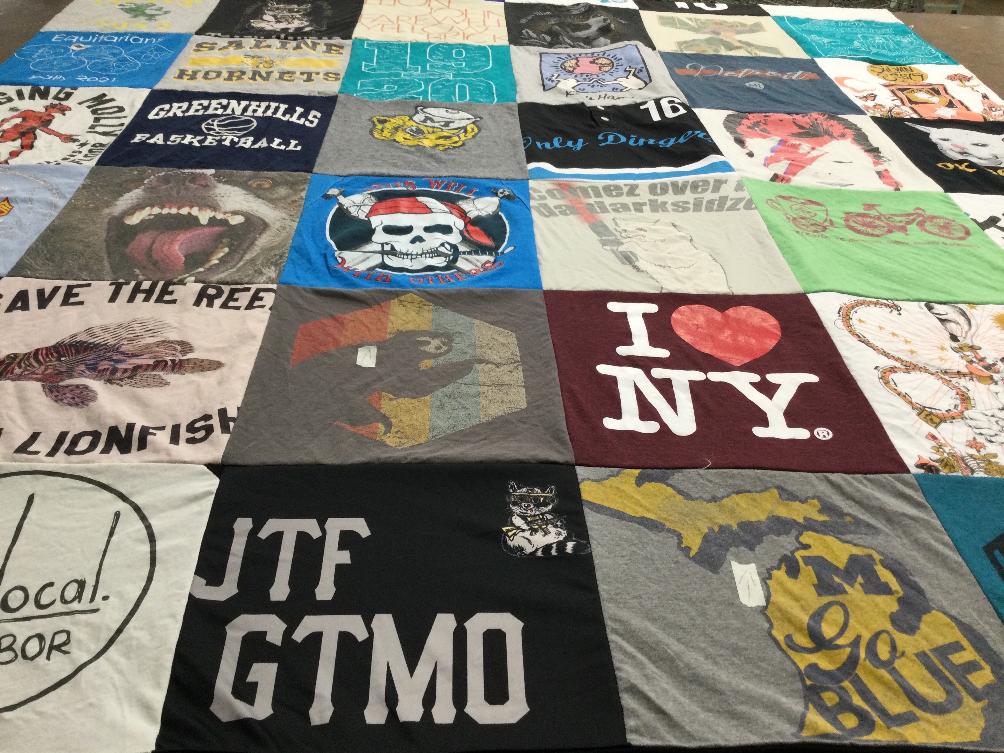 T-shirt quilt featuring michigan university by Kristin from MD