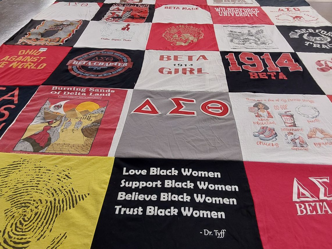 T-shirt quilt from wilberforce university by Satira from DC