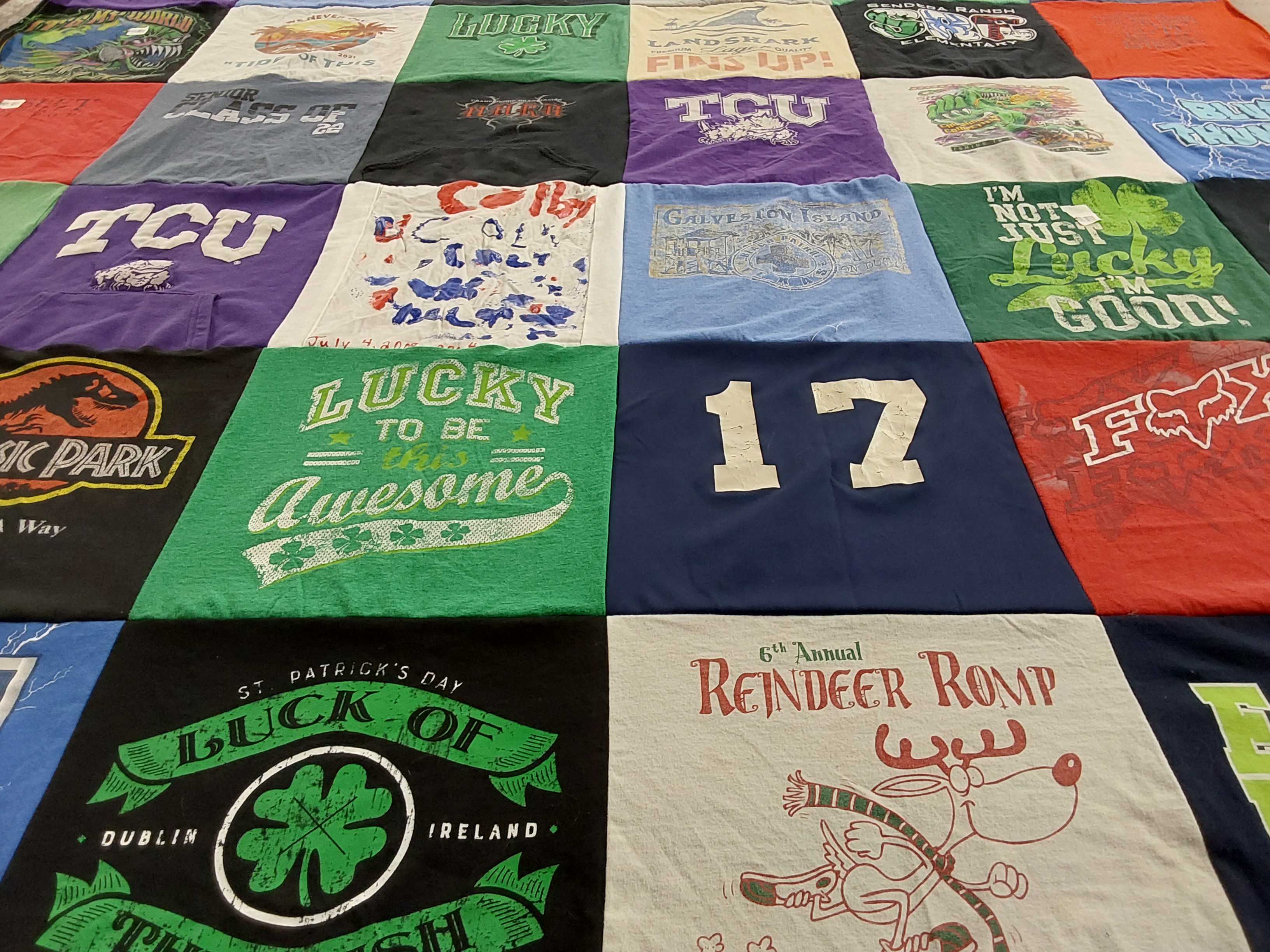 T-shirt quilt from texas christian university by Daina from TX