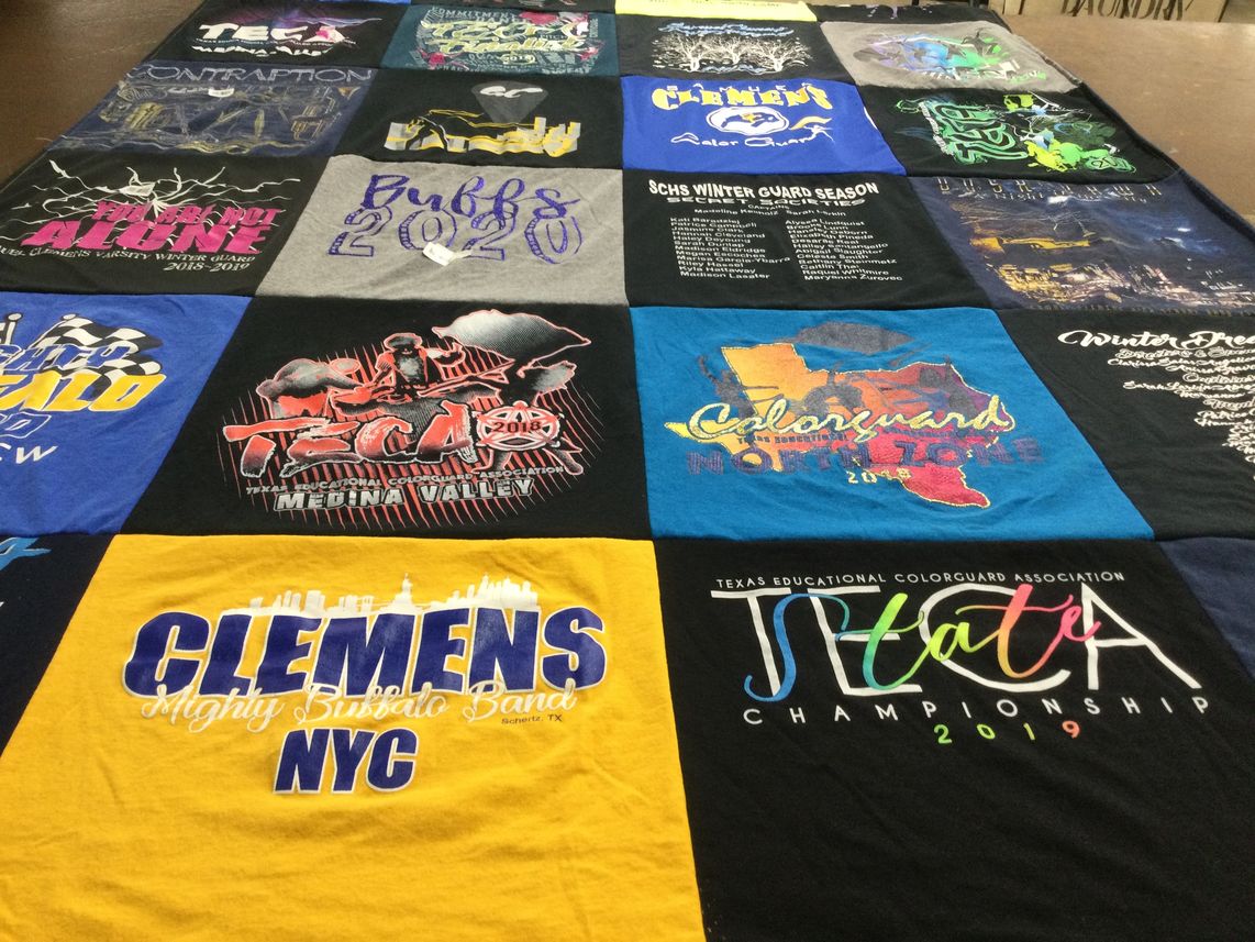 T-shirt quilt from clemens high school by Rhonda from TX