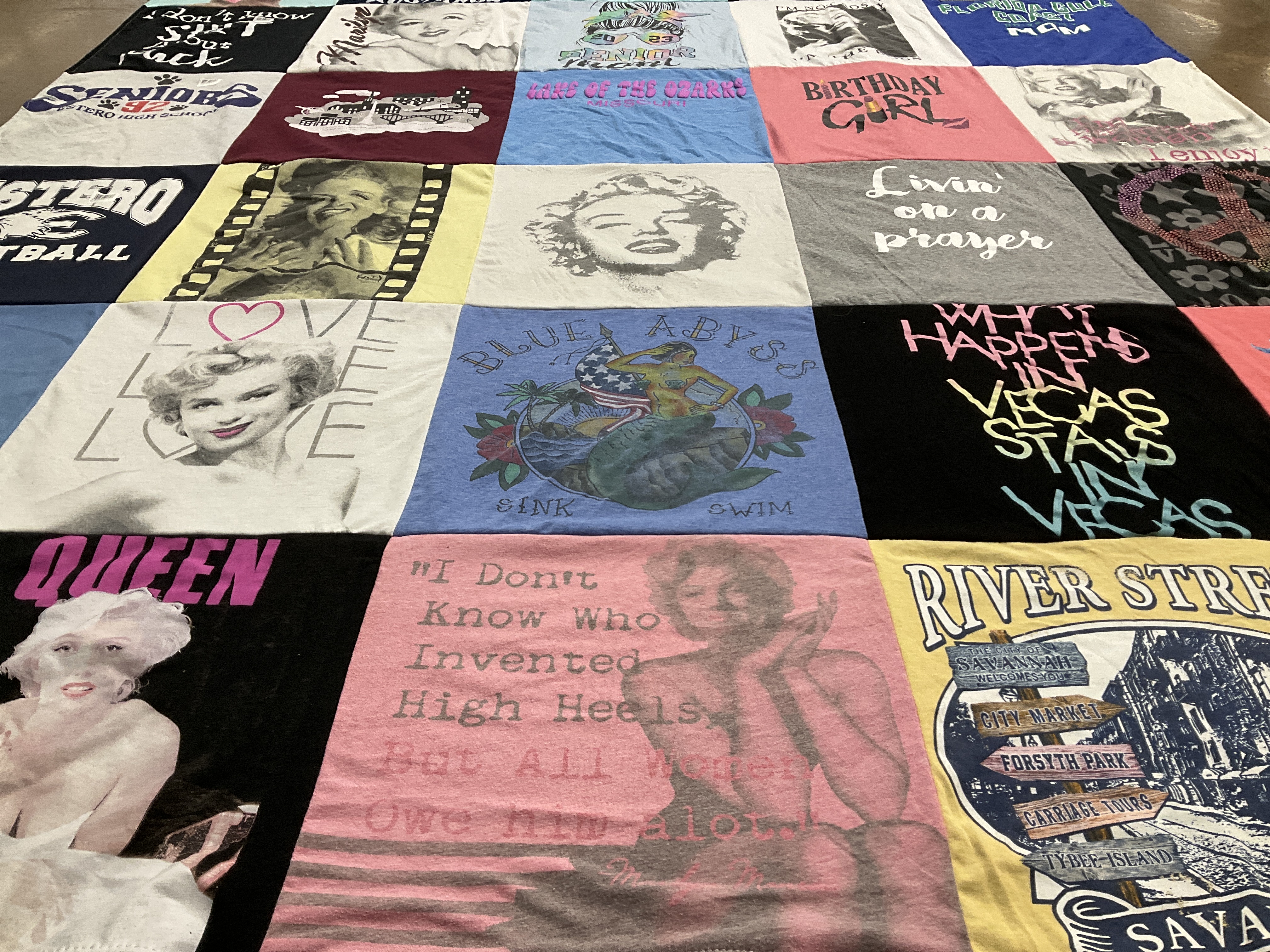 T-shirt quilt from estero high school by Jolei from FL