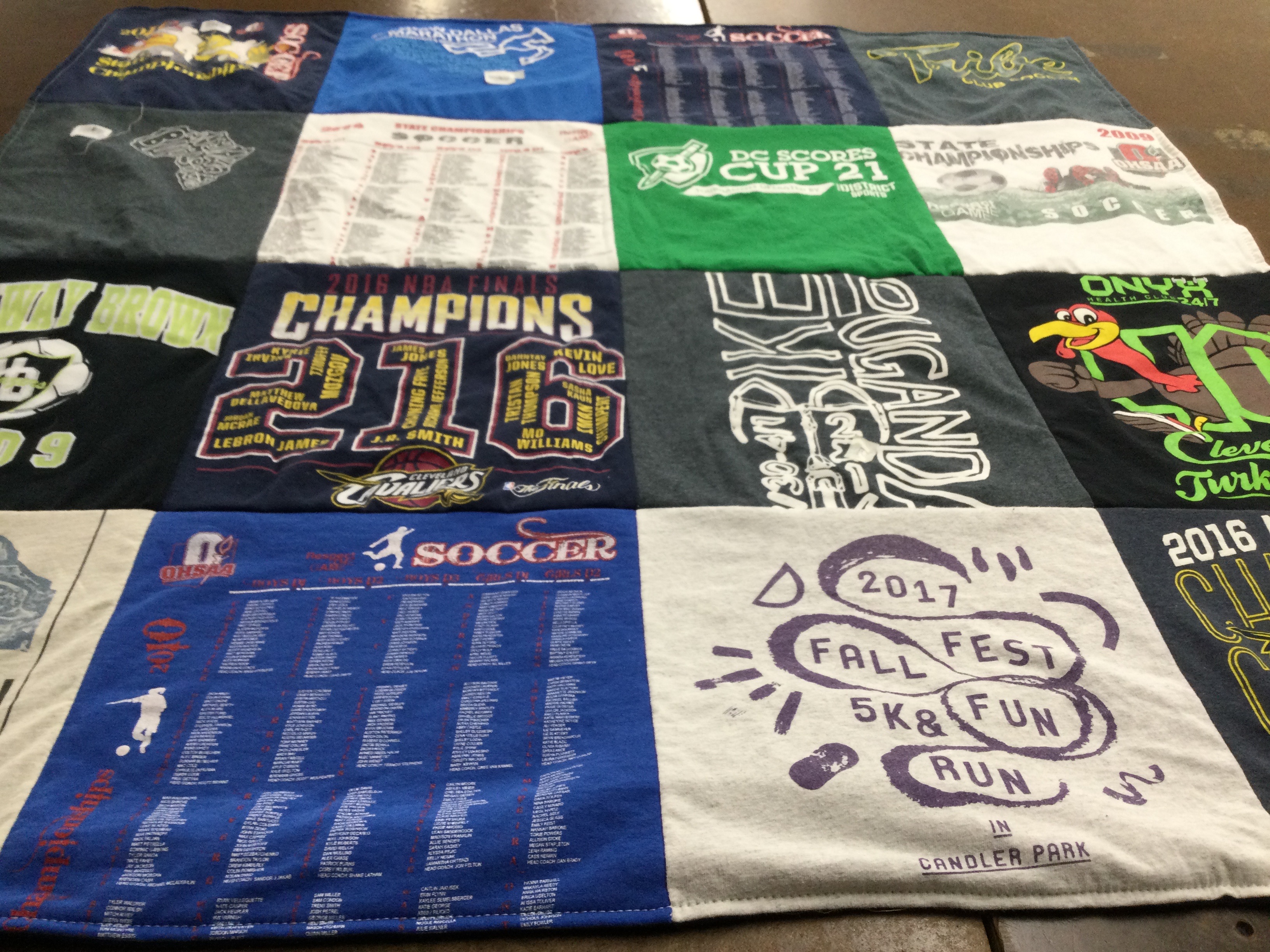 T-shirt quilt featuring cavaliers, tribe by Malorie from DC