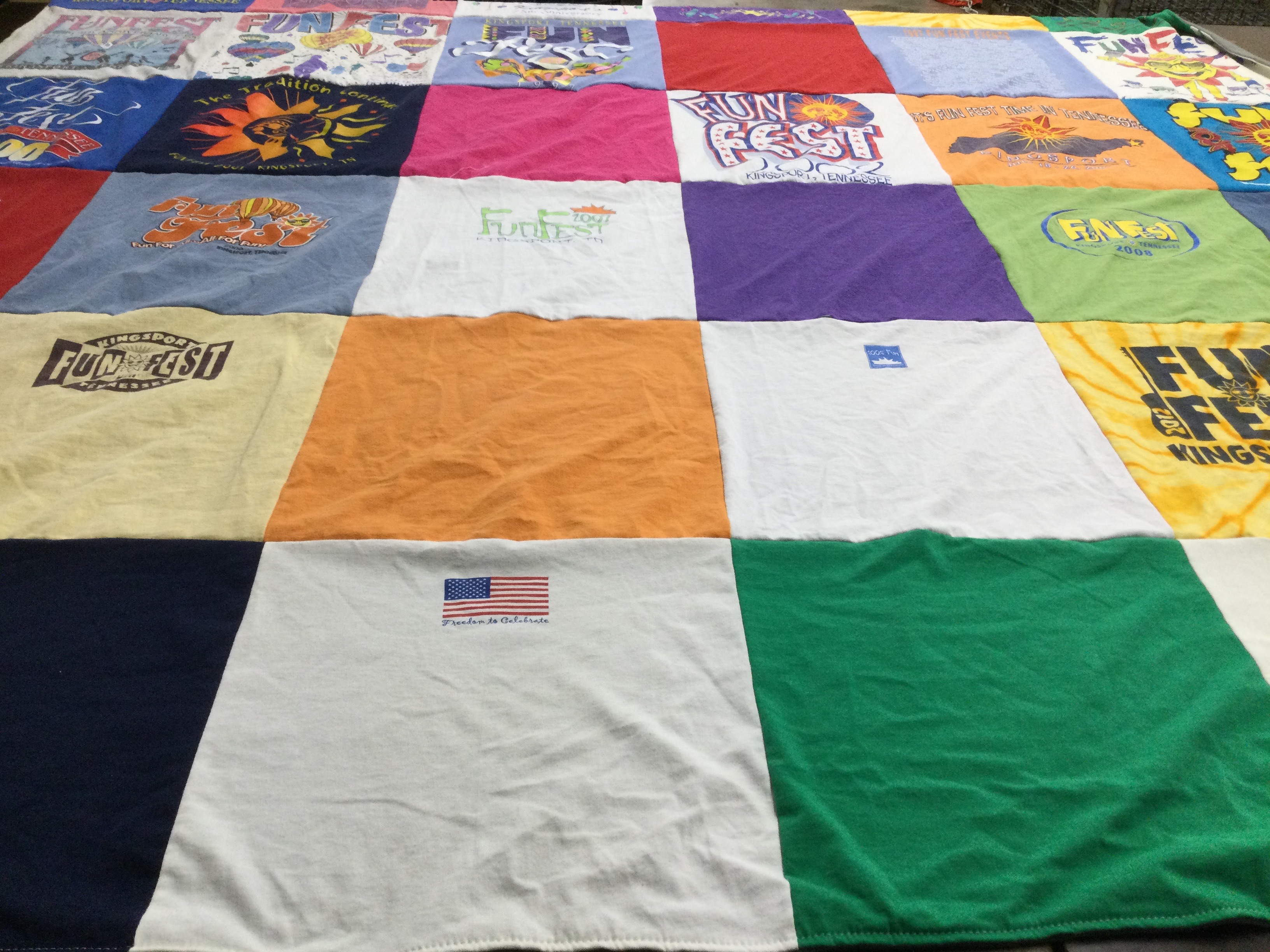 T-shirt quilt with events, community themes by Robert from SC