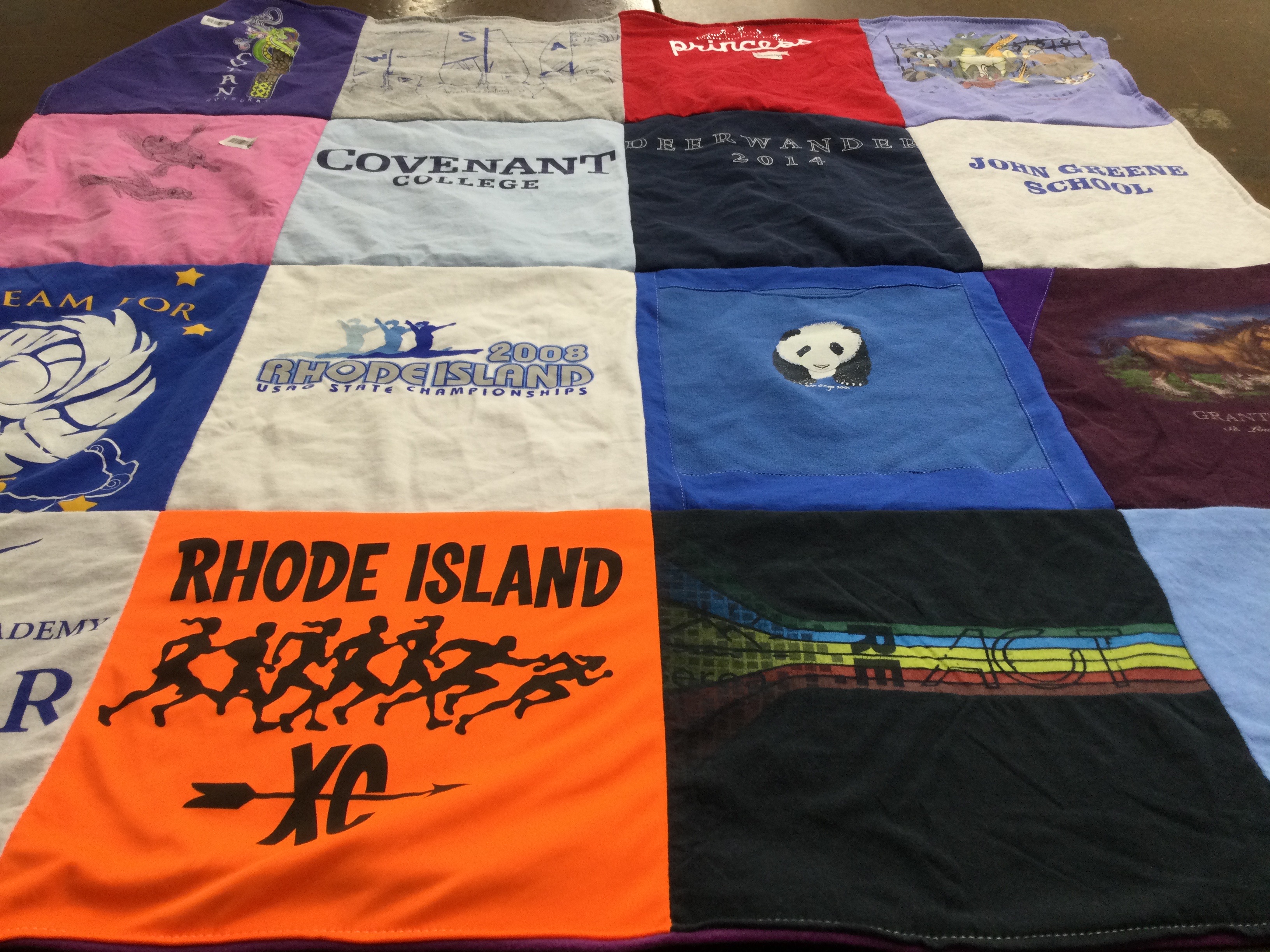 T-shirt quilt featuring rhode island xc by Cynthia from MN