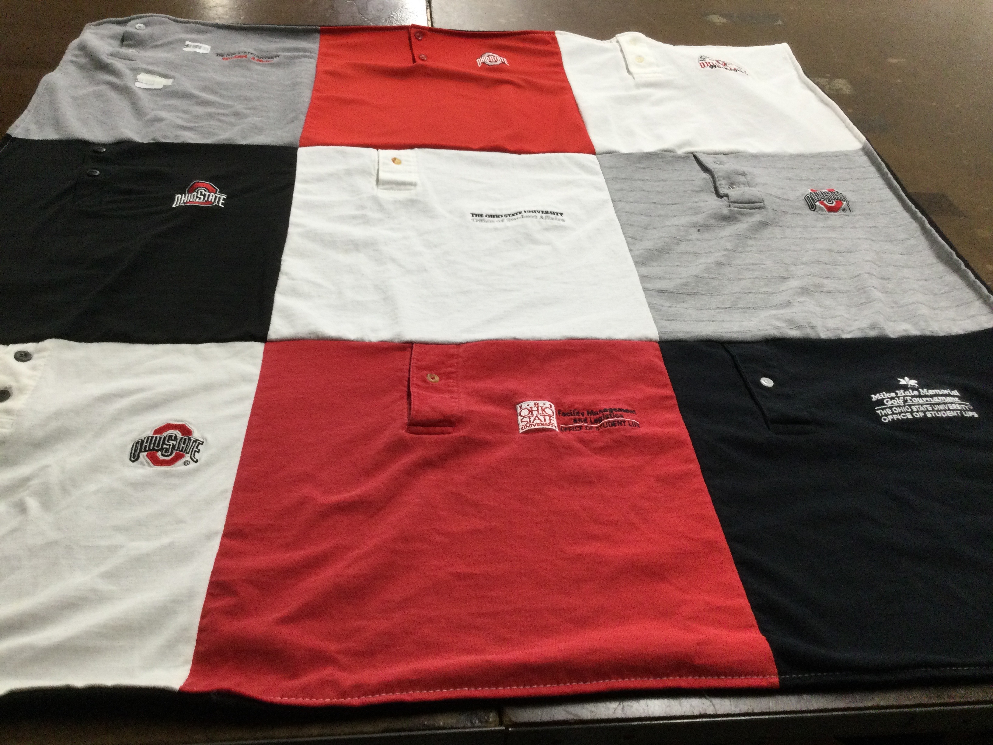 T-shirt quilt from ohio state university by Michelle from OH