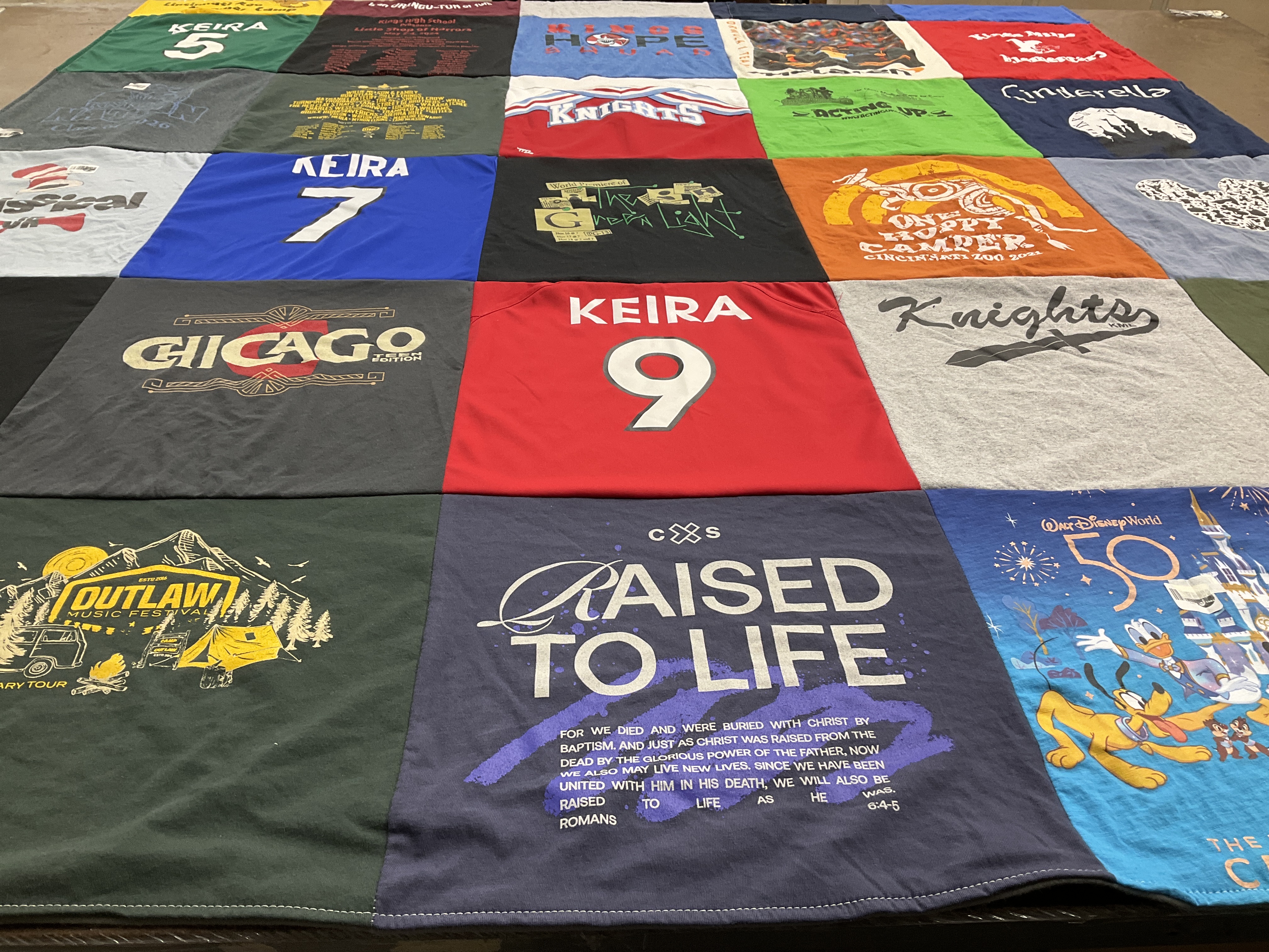 T-shirt quilt featuring knights by Jessica from OH
