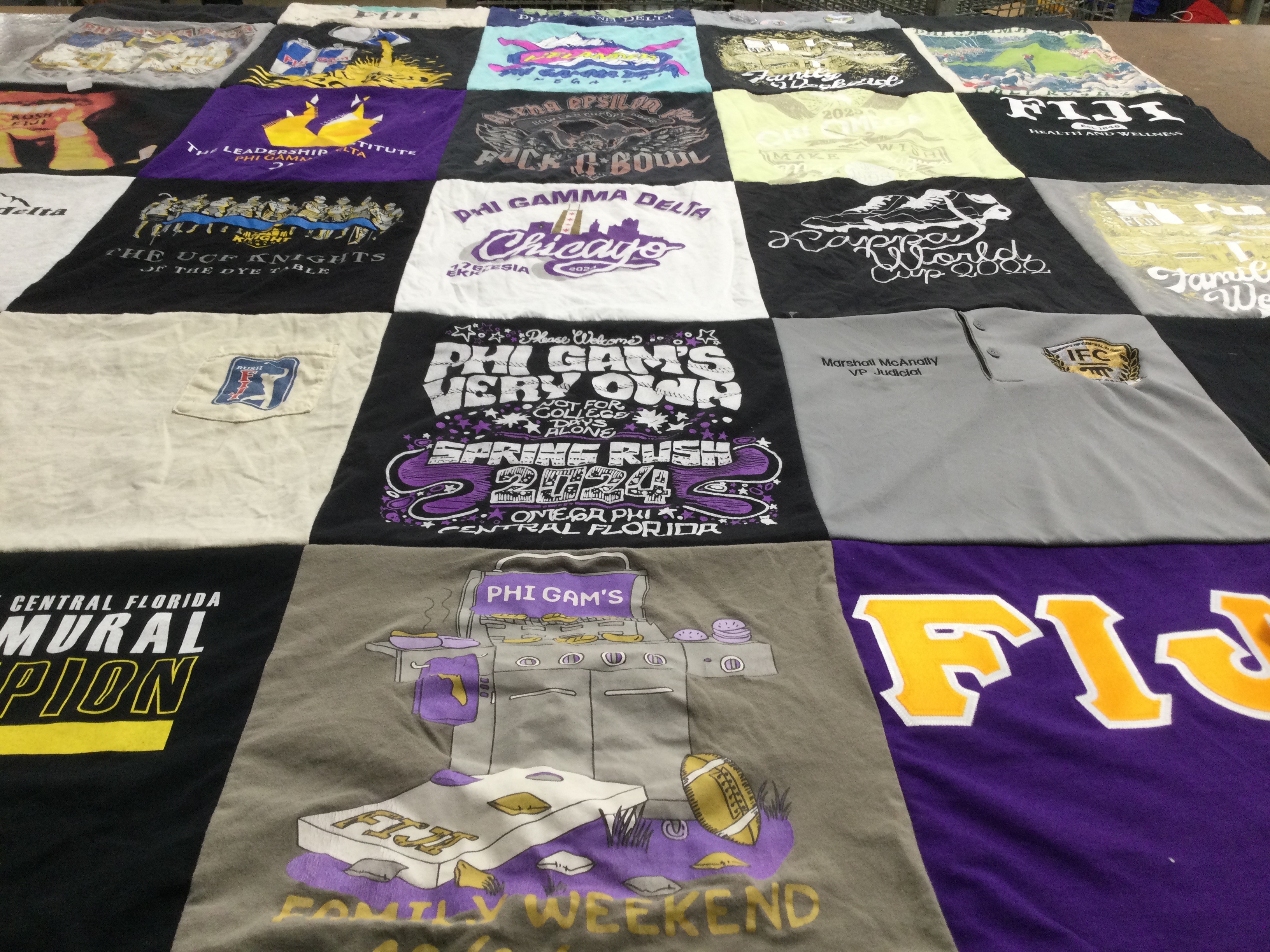 T-shirt quilt from florida international university by Mary from FL