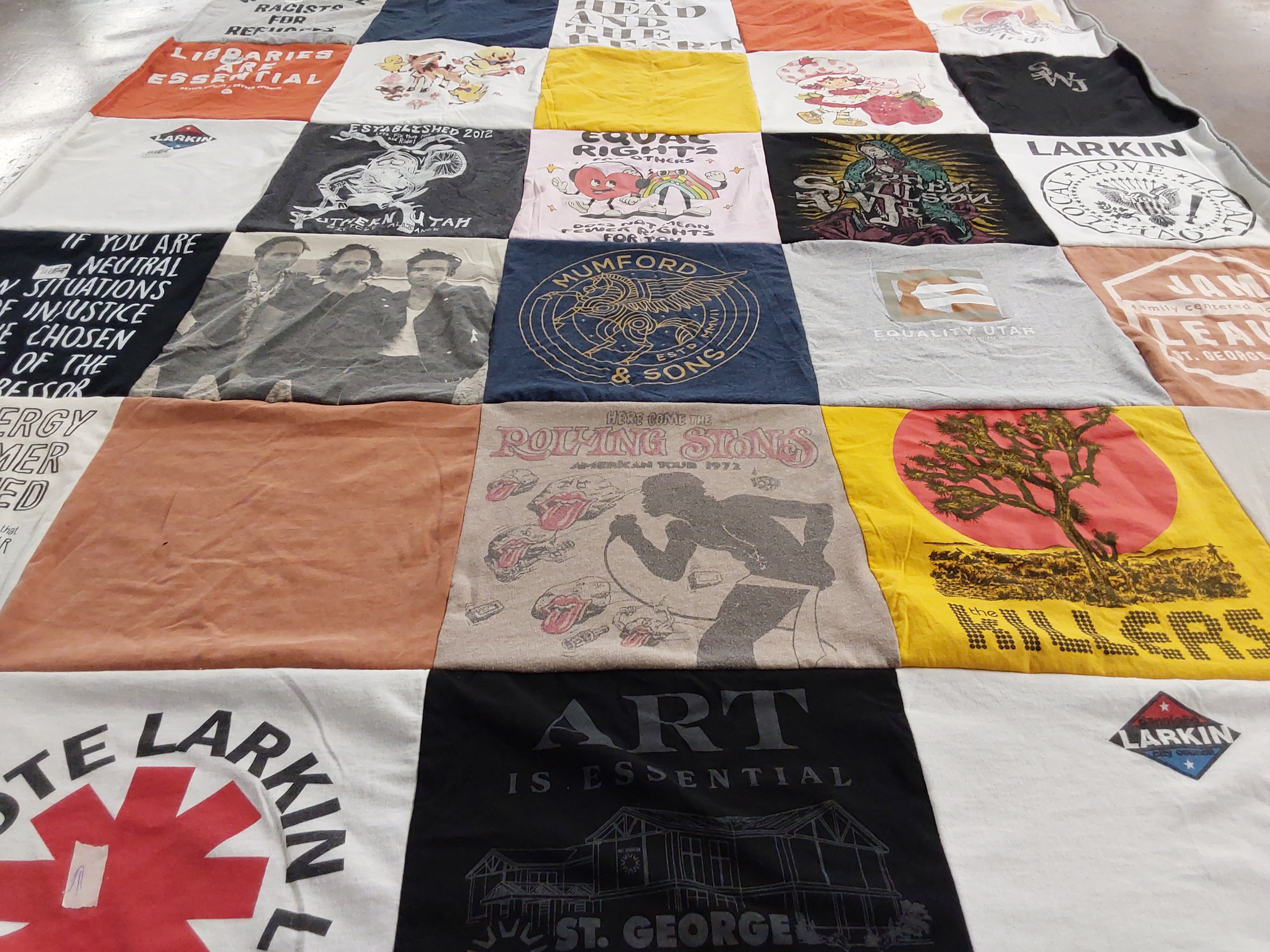 T-shirt quilt featuring southern utah university by Dannielle from UT