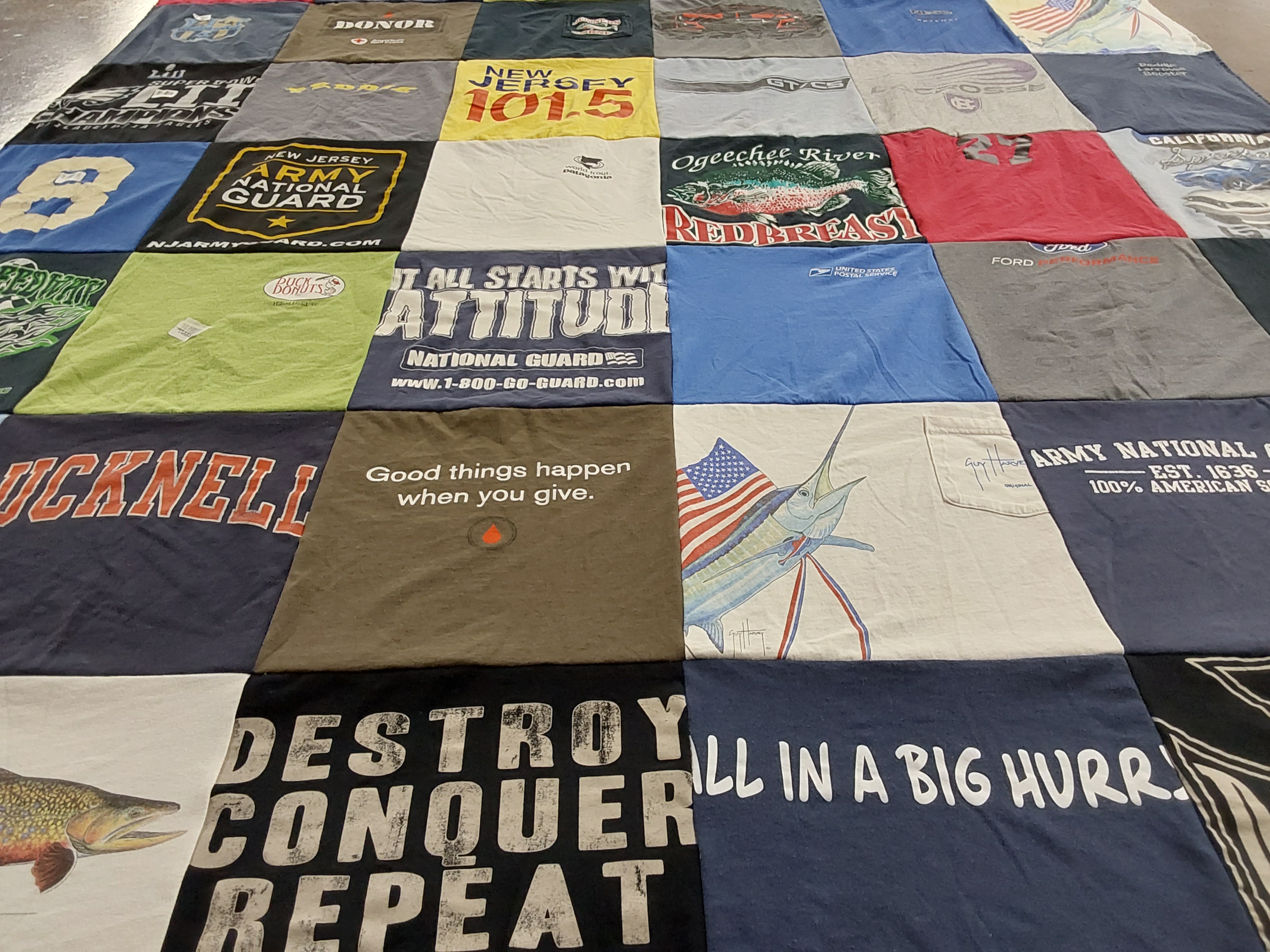 T-shirt quilt from bucknell university by Alan from NJ