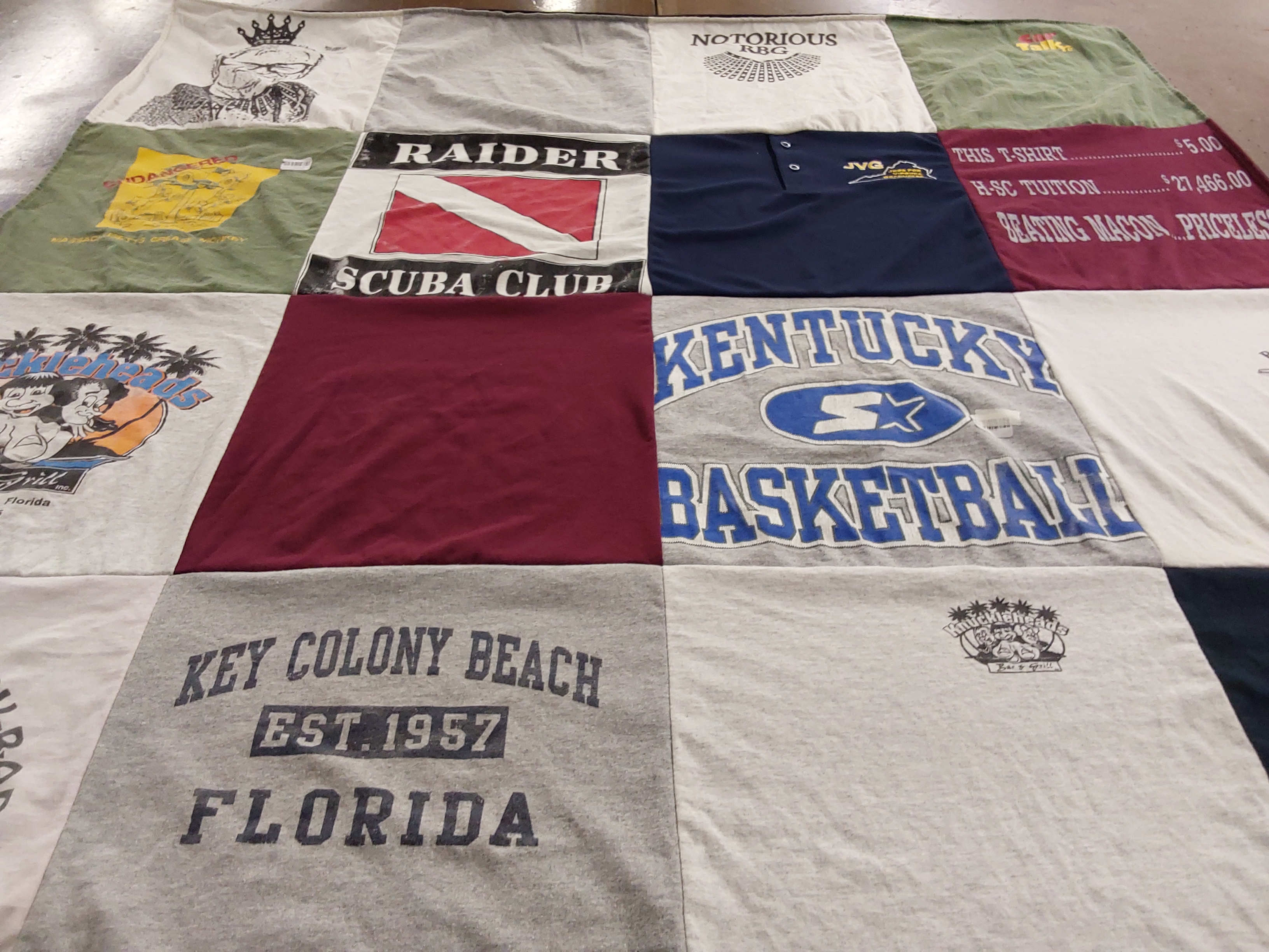 T-shirt quilt featuring university of kentucky basketball by Adair from VA
