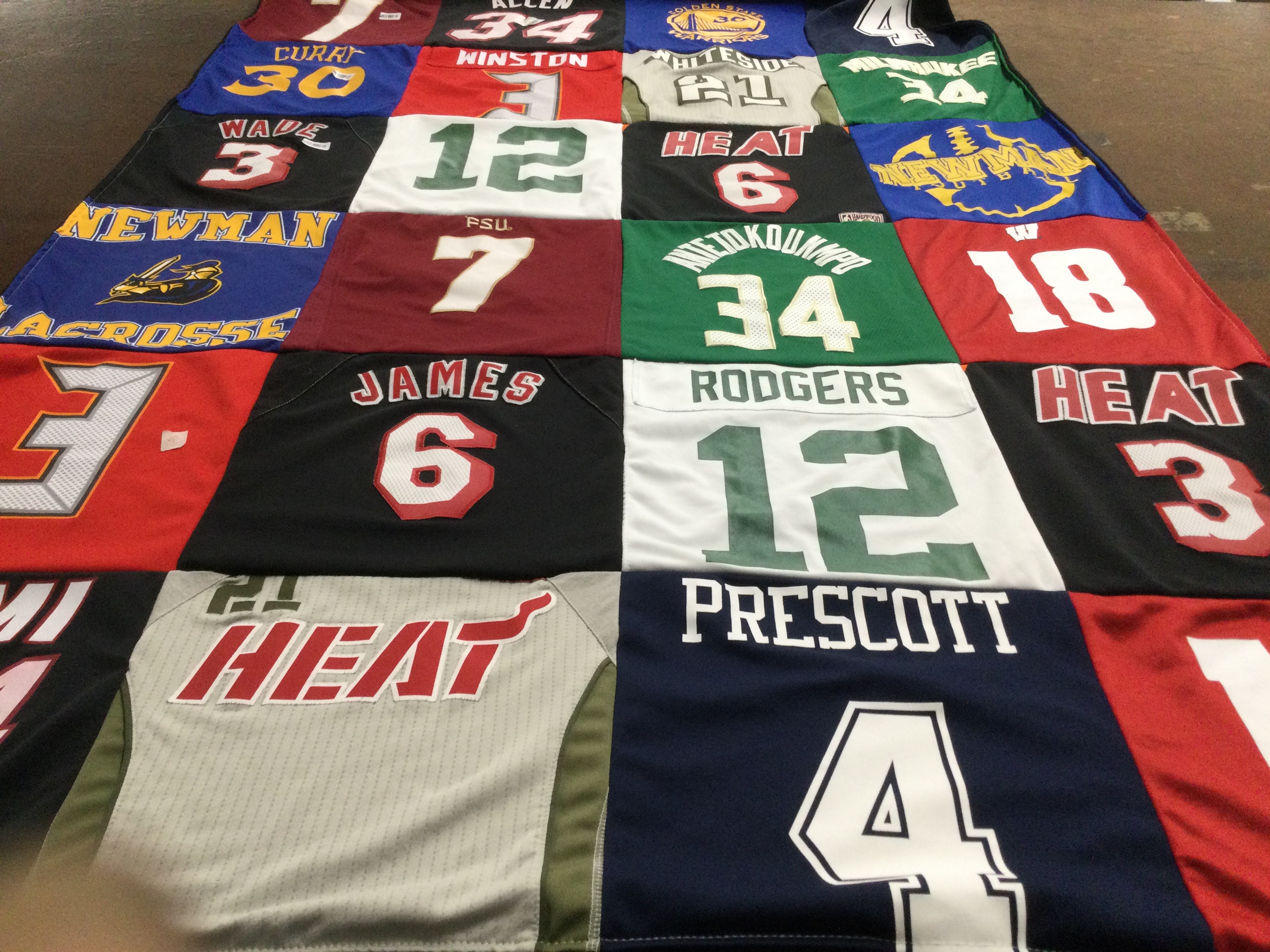 T-shirt quilt featuring miami heat by Katie from FL