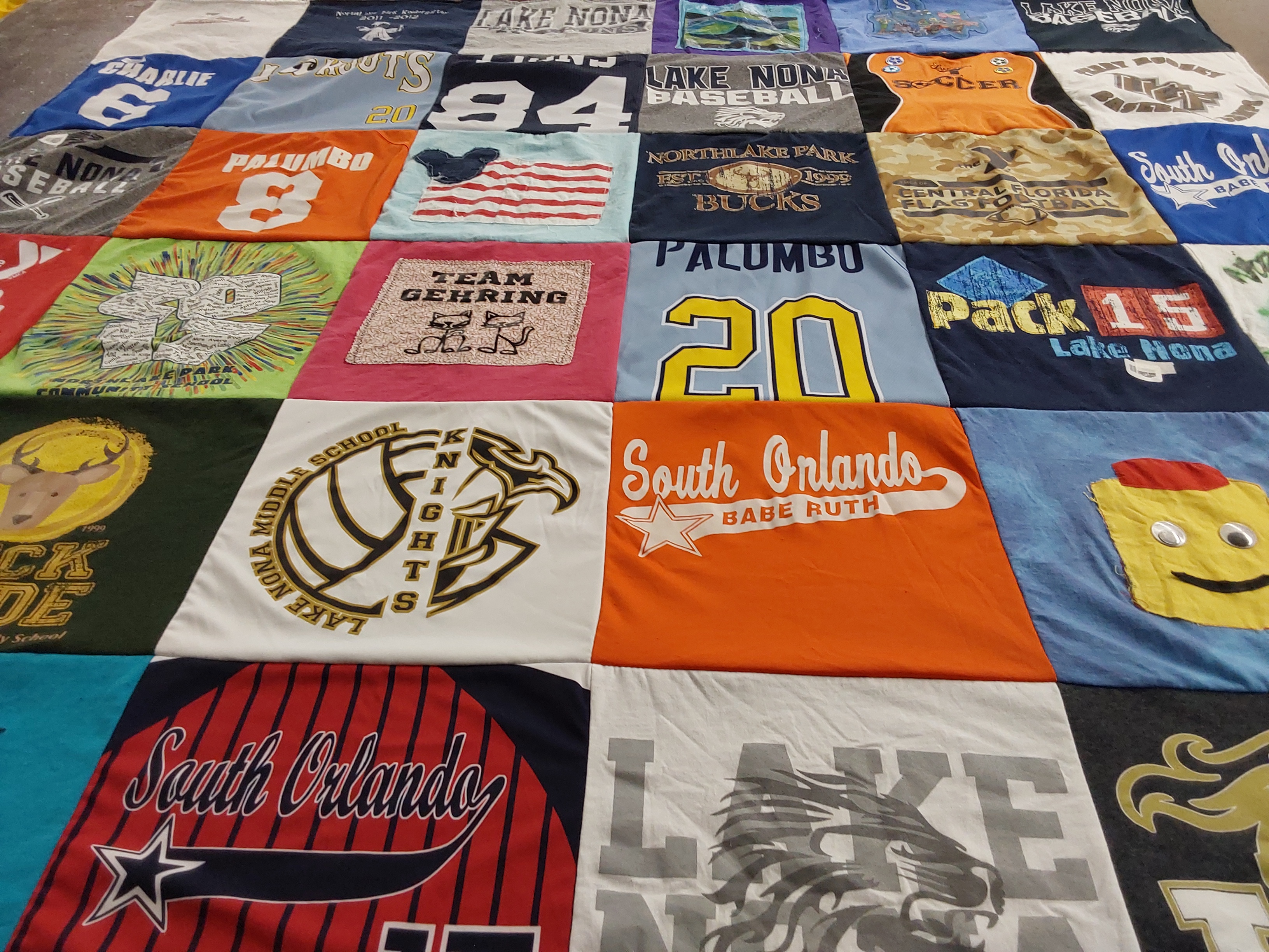 T-shirt quilt featuring lake nona baseball, lake nona soccer by Carrie from FL
