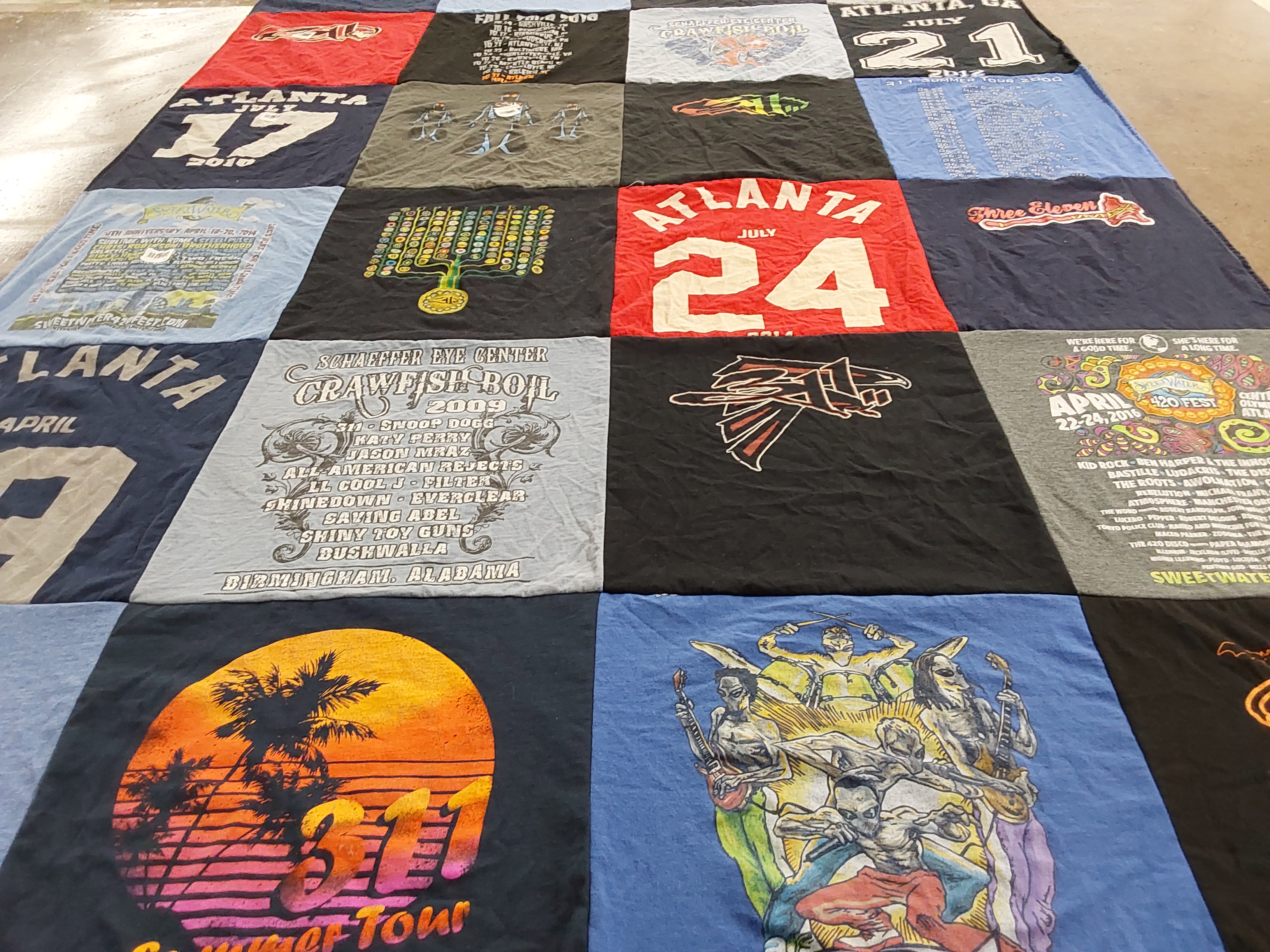 T-shirt quilt featuring atlanta falcons by Jennifer from GA