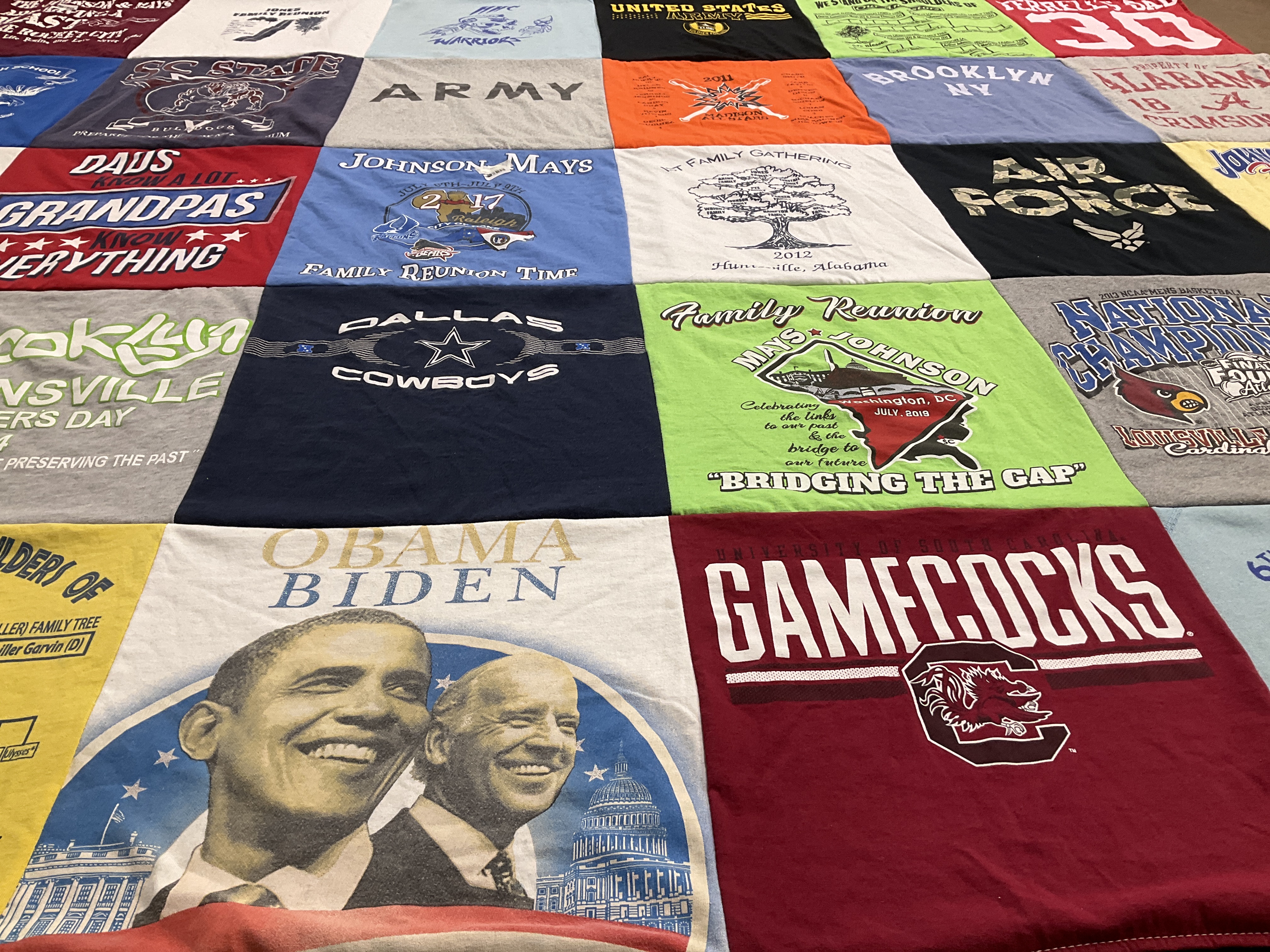 T-shirt quilt featuring university of south carolina gamecocks by Teneshia from AL