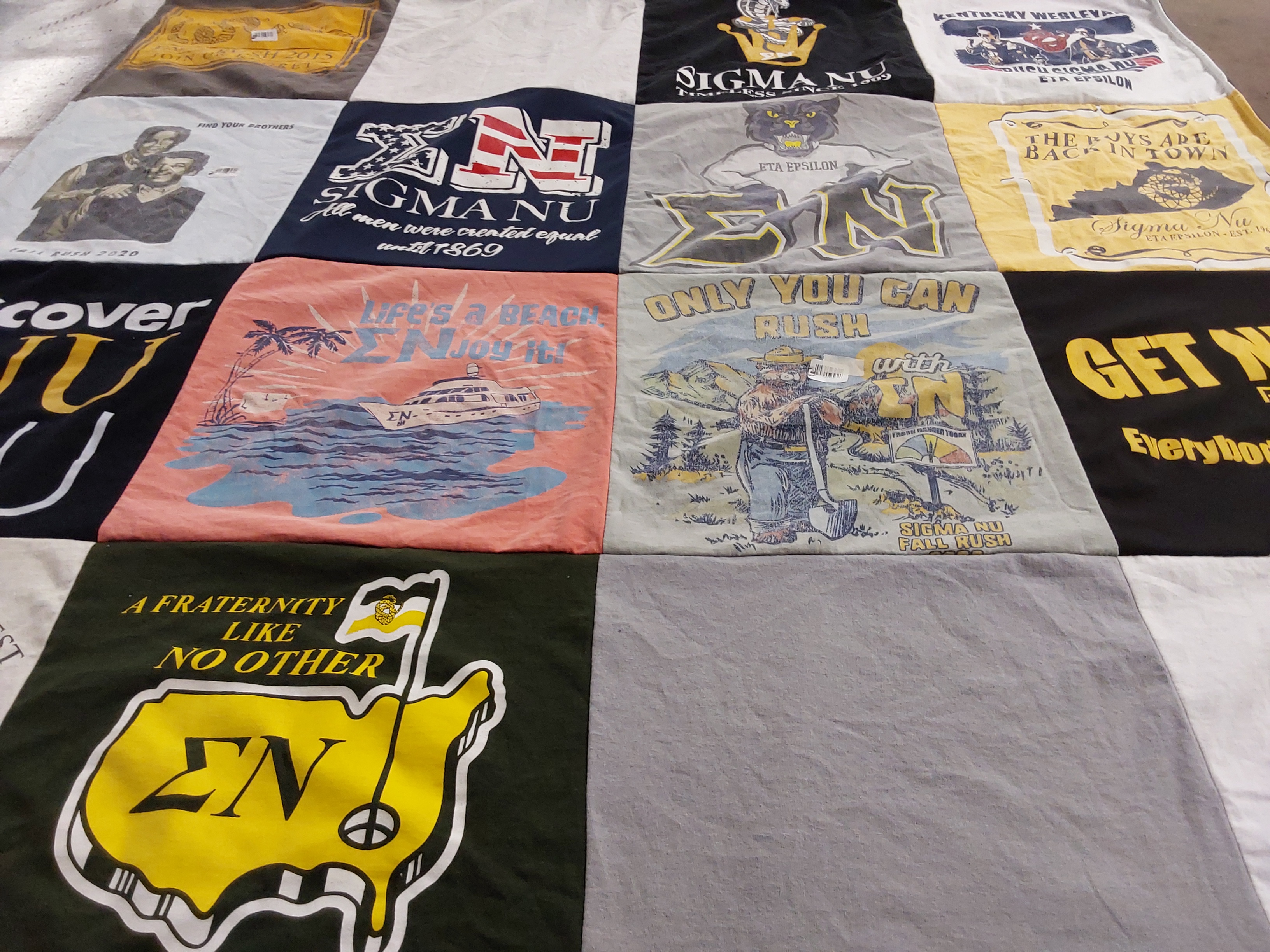 T-shirt quilt from kentucky wesleyan college by Ronnie from KY