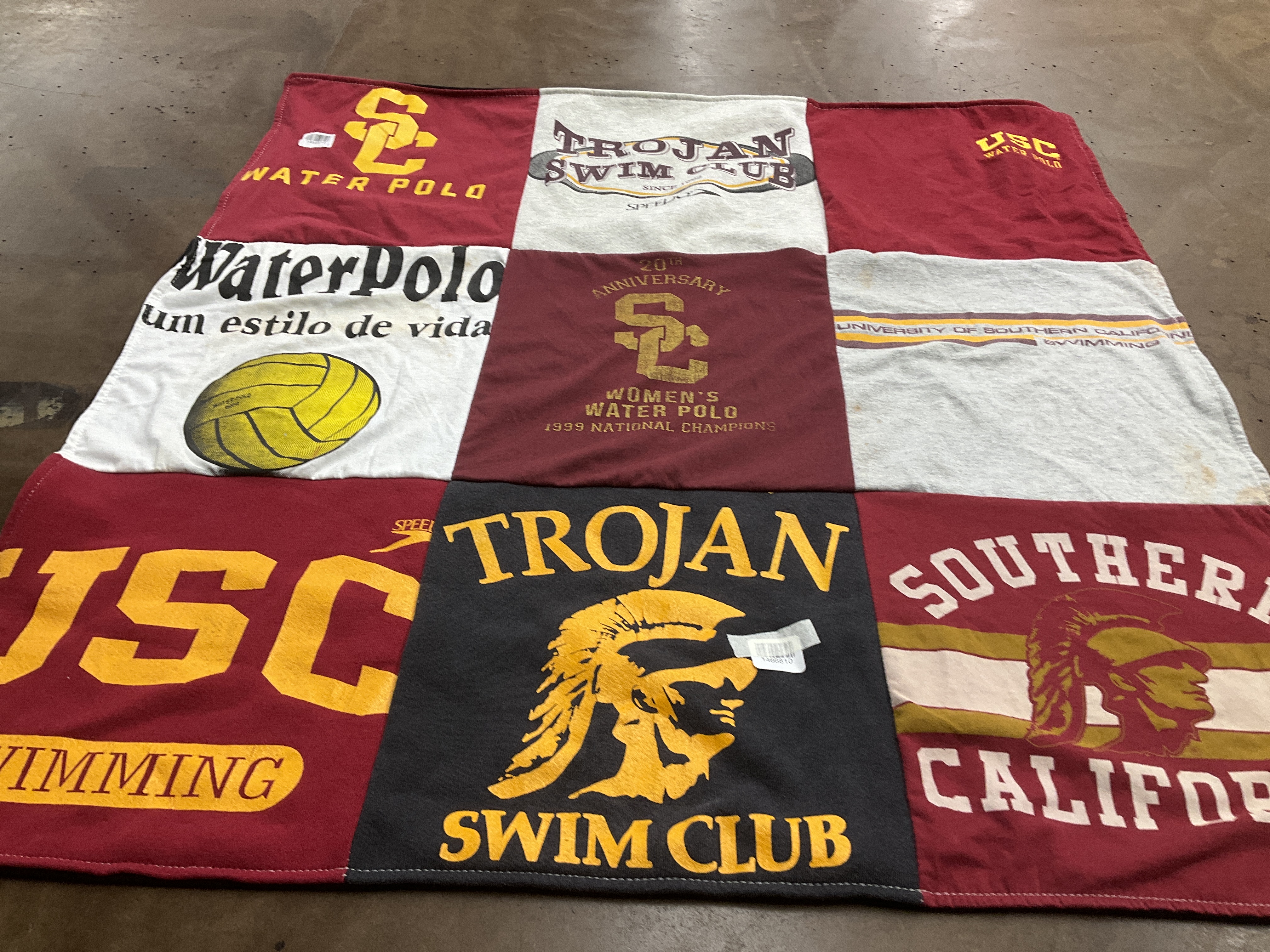 T-shirt quilt featuring usc water polo, usc swimming by Kendra from CA