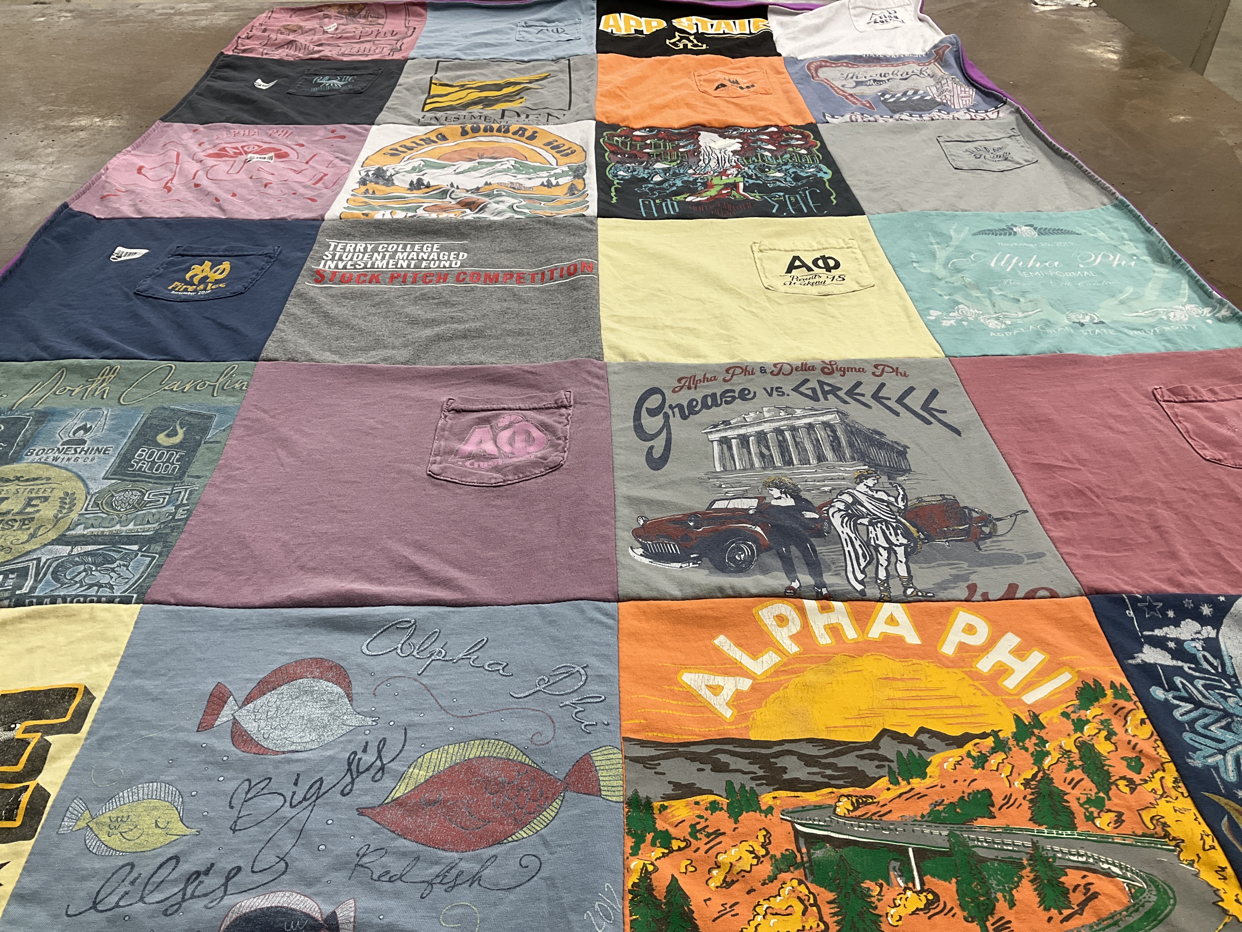 T-shirt quilt from terry college of business by Caroll from NC