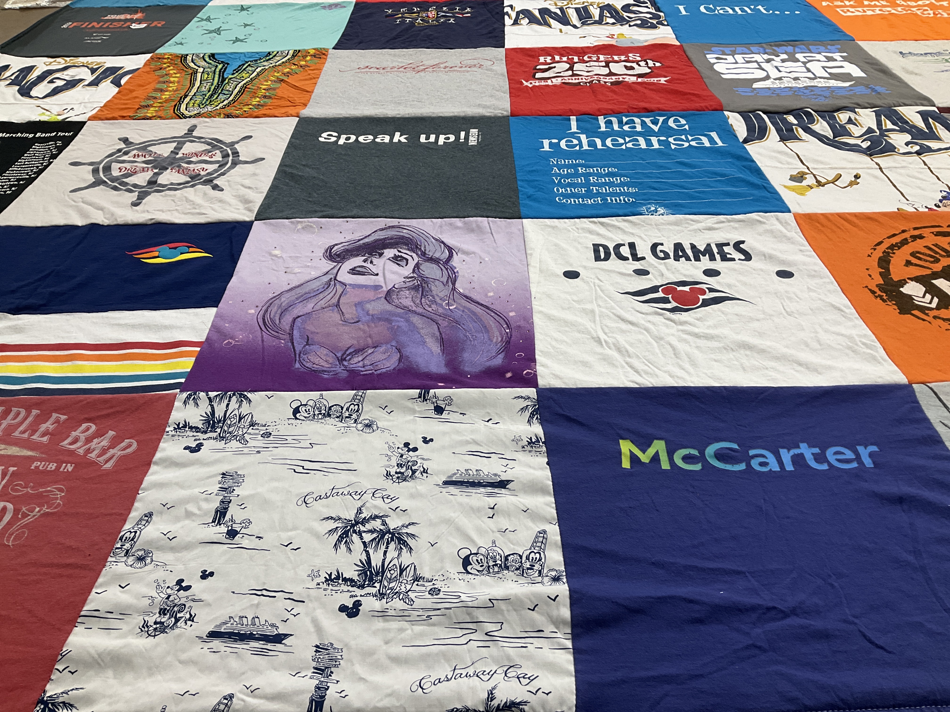 T-shirt quilt from rutgers university by Timothy from NJ