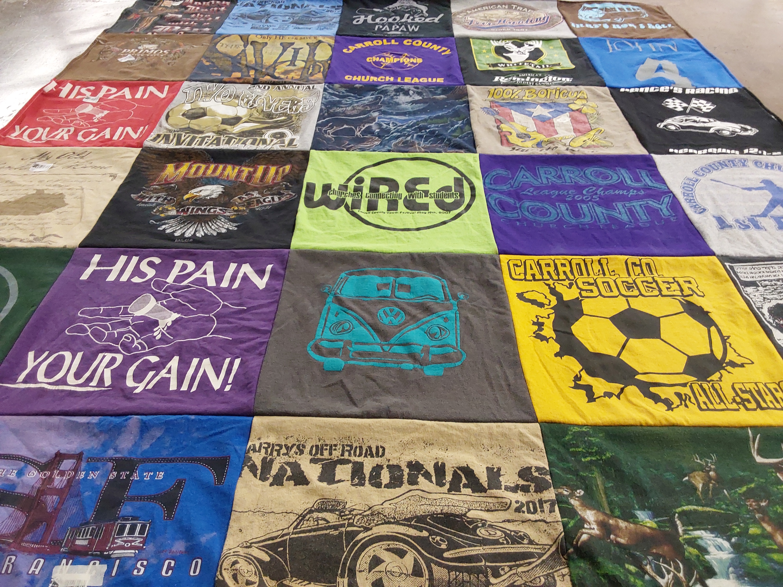 T-shirt quilt from carroll county by Janet from KY