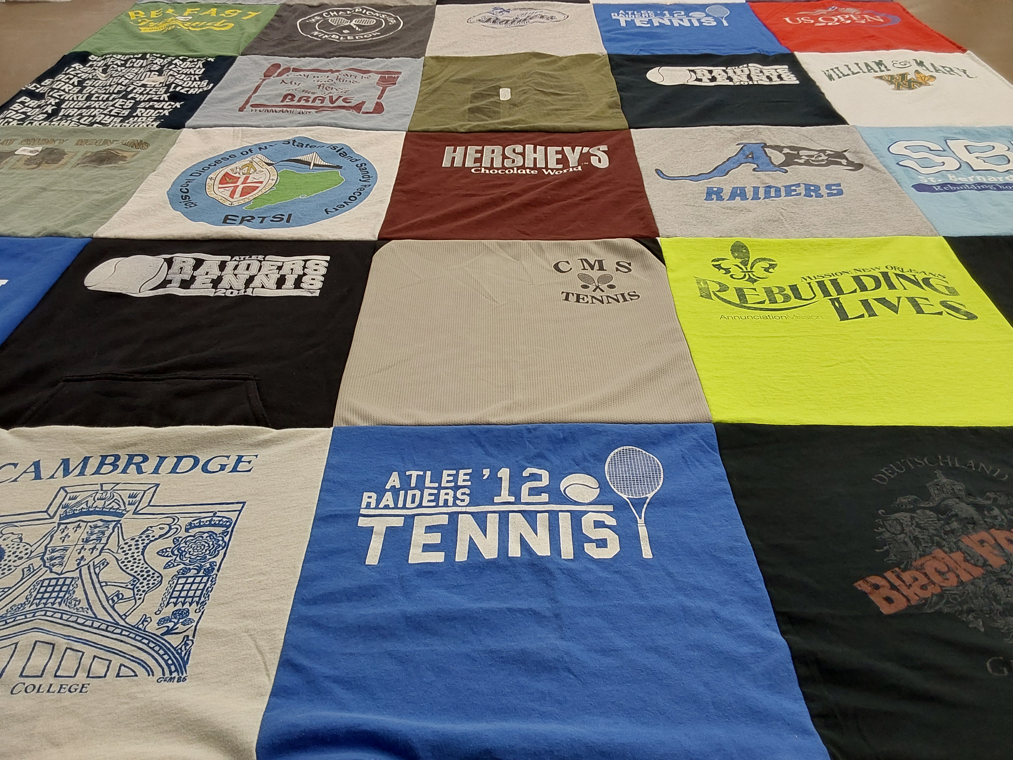 T-shirt quilt featuring raiders tennis by Tanya from VA
