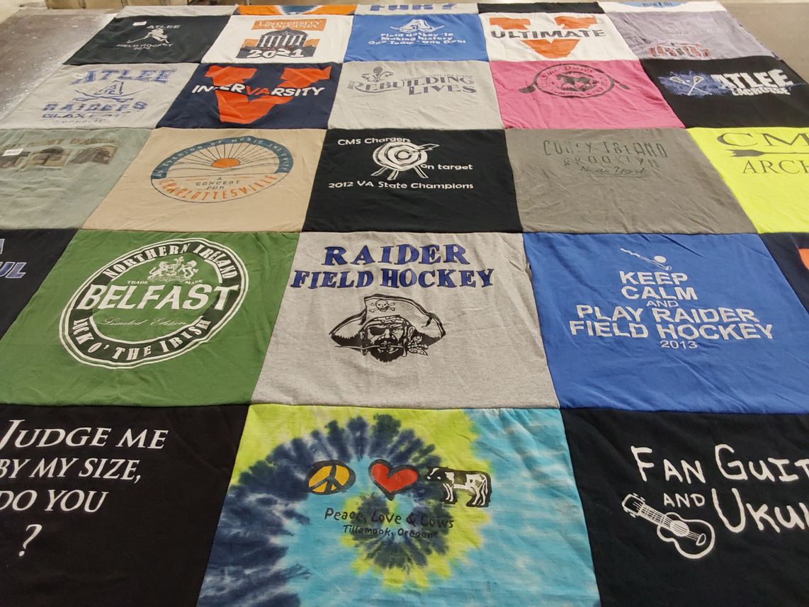 T-shirt quilt featuring raider field hockey by Tanya from VA