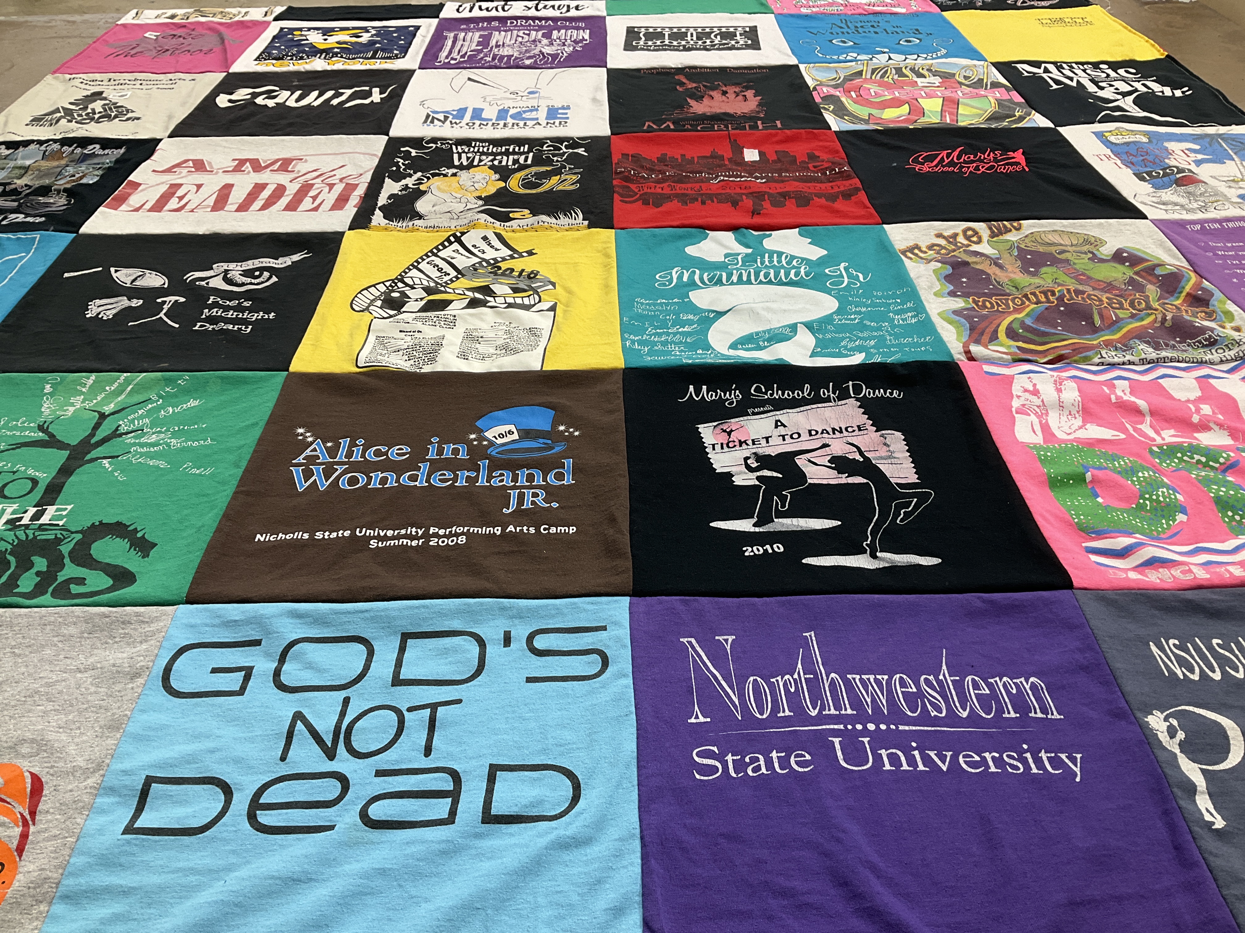 T-shirt quilt from nicholls state university, northwestern state university by alaine from LA