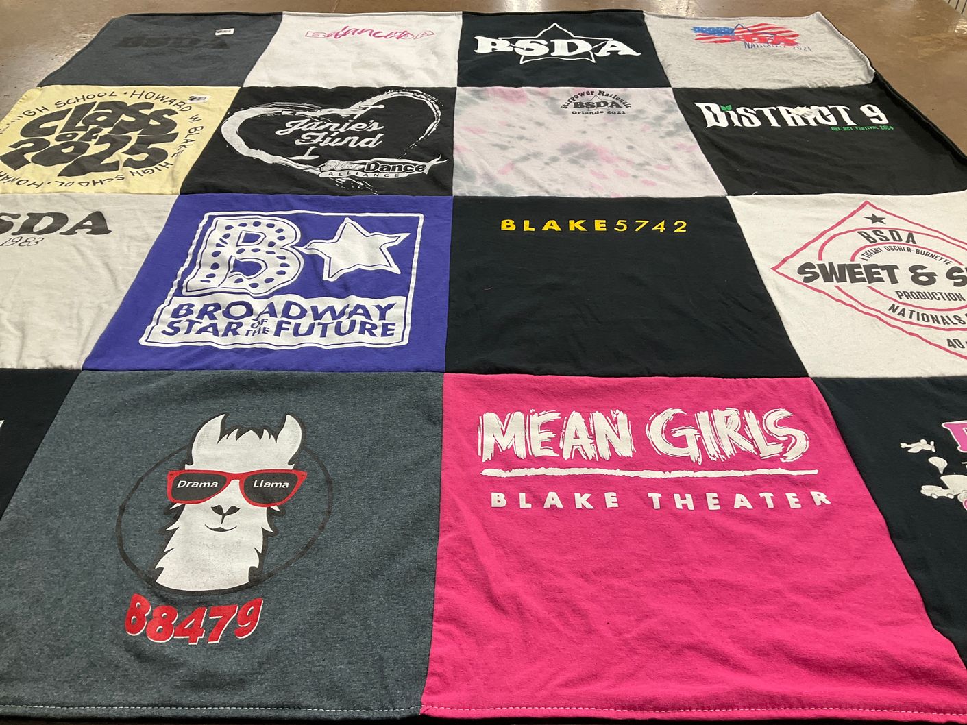 T-shirt quilt from blake theater by Amanda from FL