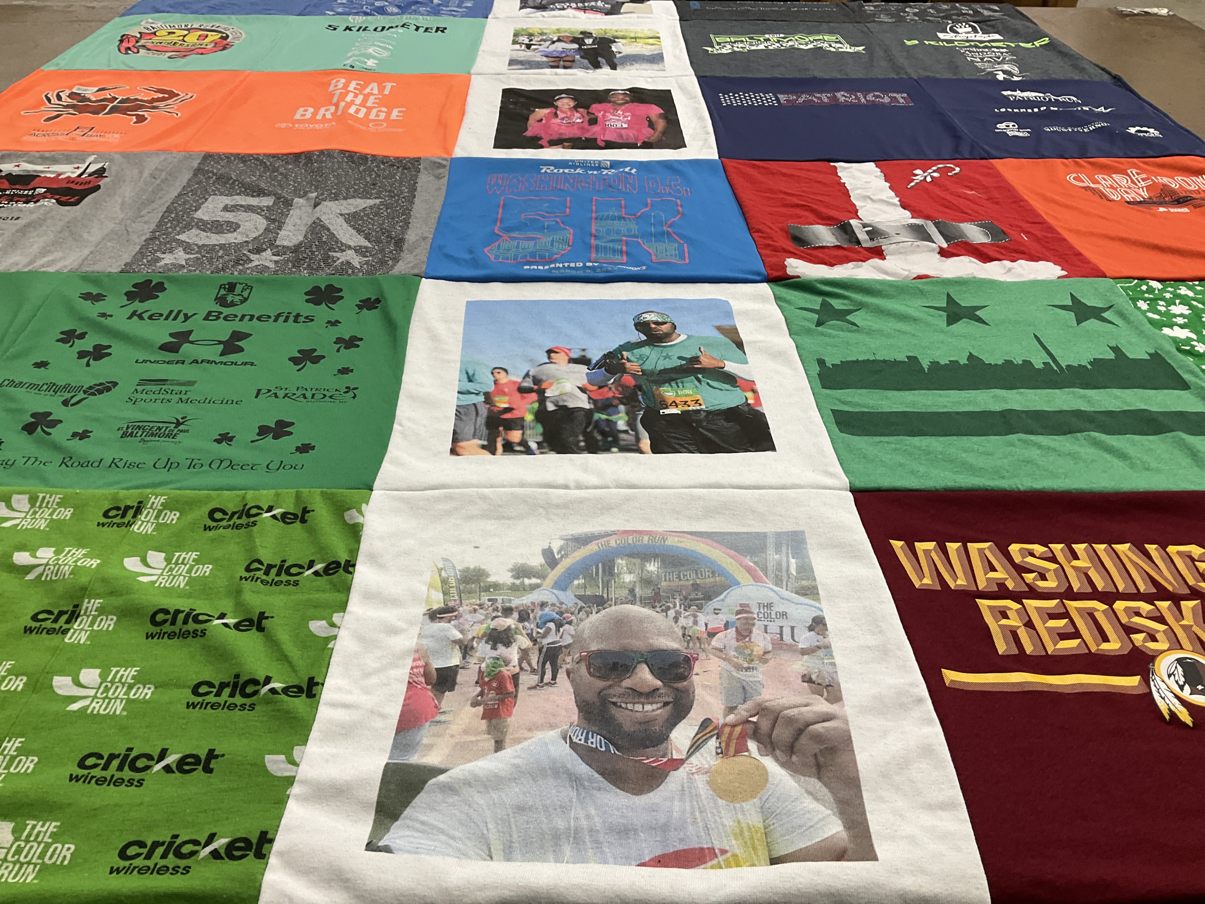 T-shirt quilt featuring washington redskins by HAROLD from MD