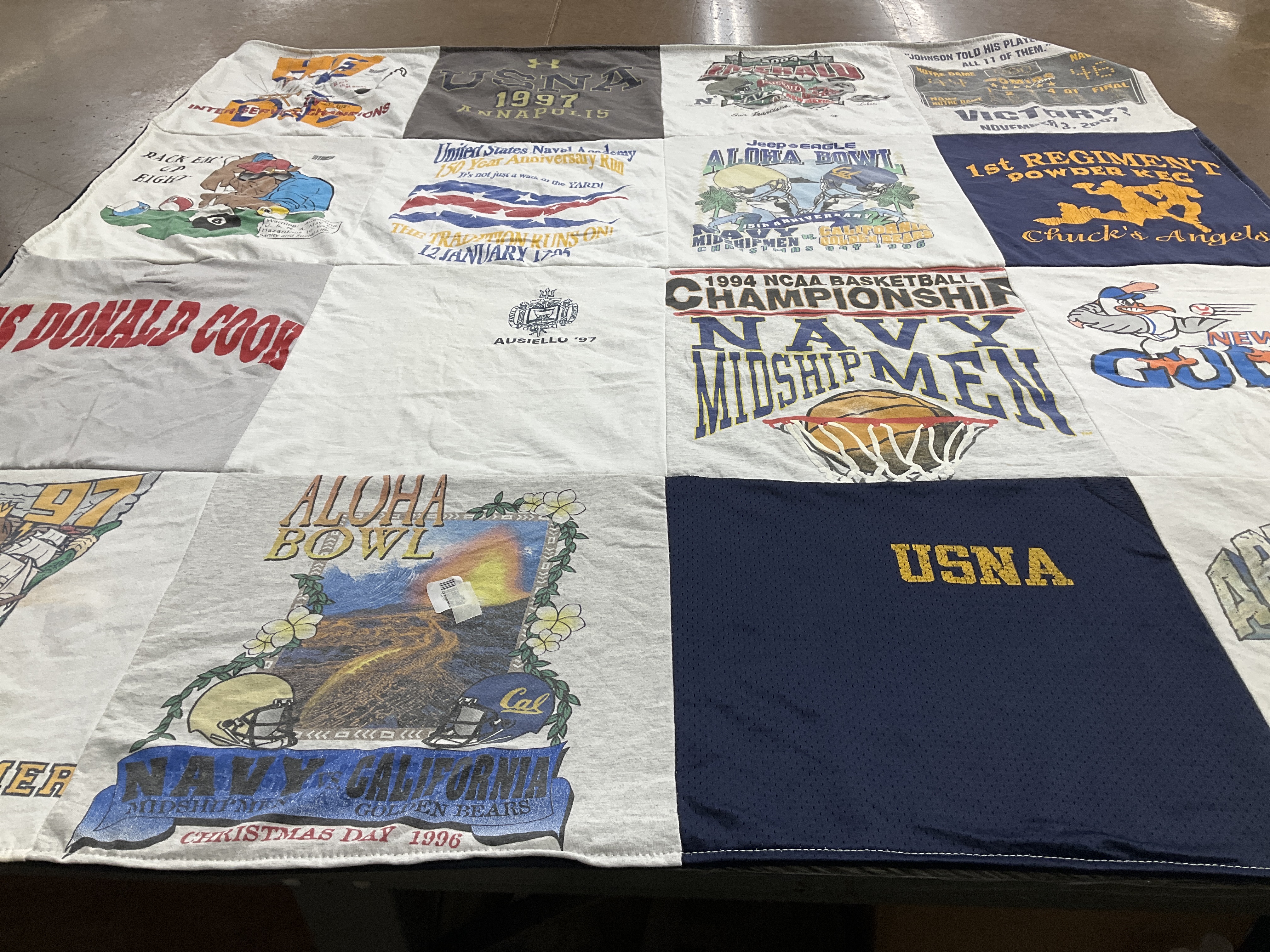 T-shirt quilt from united states naval academy by David from MD