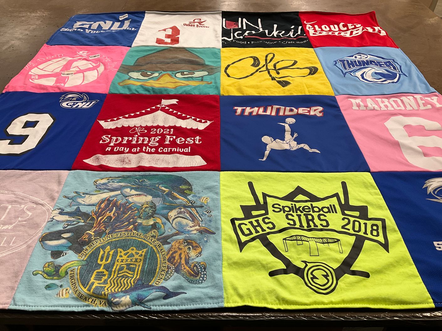 T-shirt quilt featuring thunder by Christina from VA