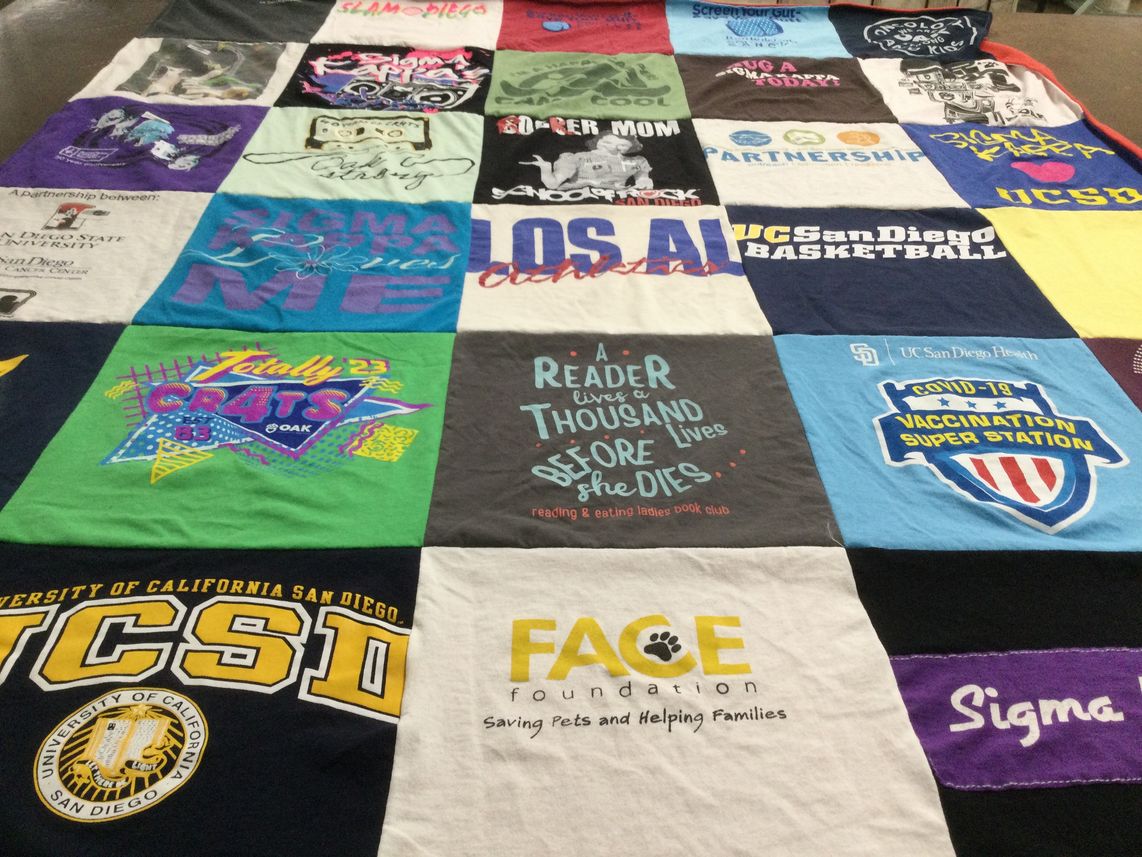 T-shirt quilt featuring uc san diego basketball by Karina from CA