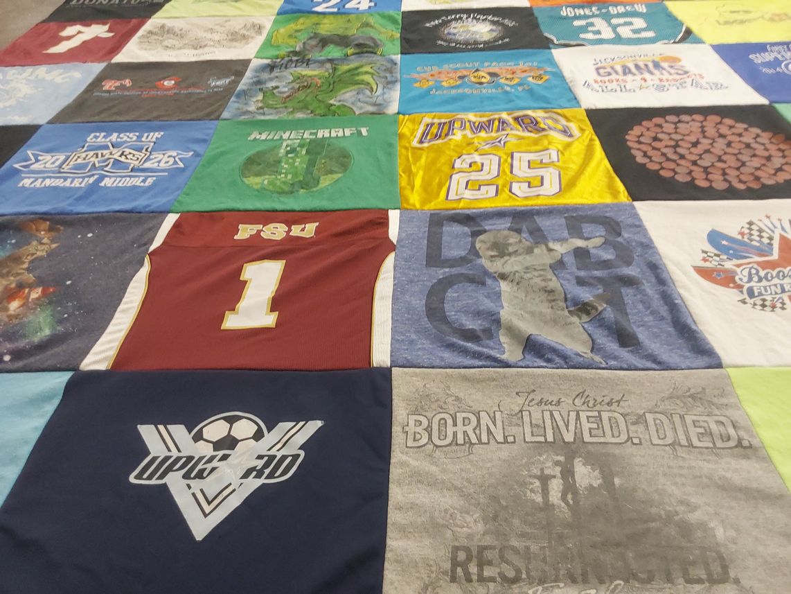 T-shirt quilt from florida state university by MaryBeth from FL