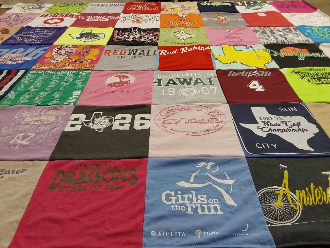 T-shirt quilt featuring carroll dragons by jami from TX
