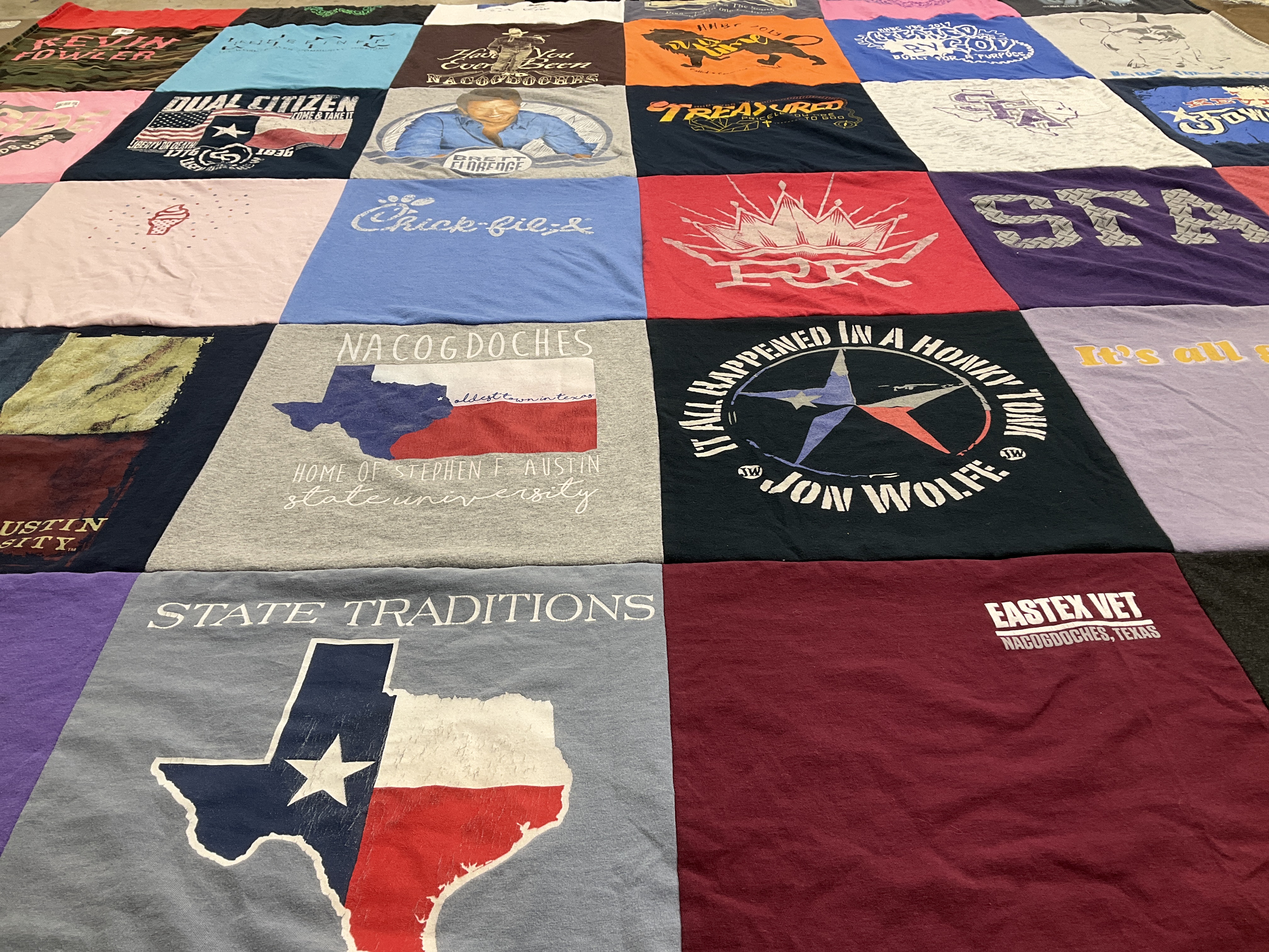 T-shirt quilt from stephen f austin state university by Kaylyn from TX