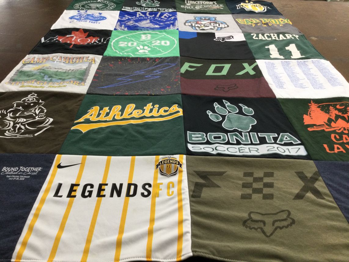 T-shirt quilt featuring legends fc by Kay from CA