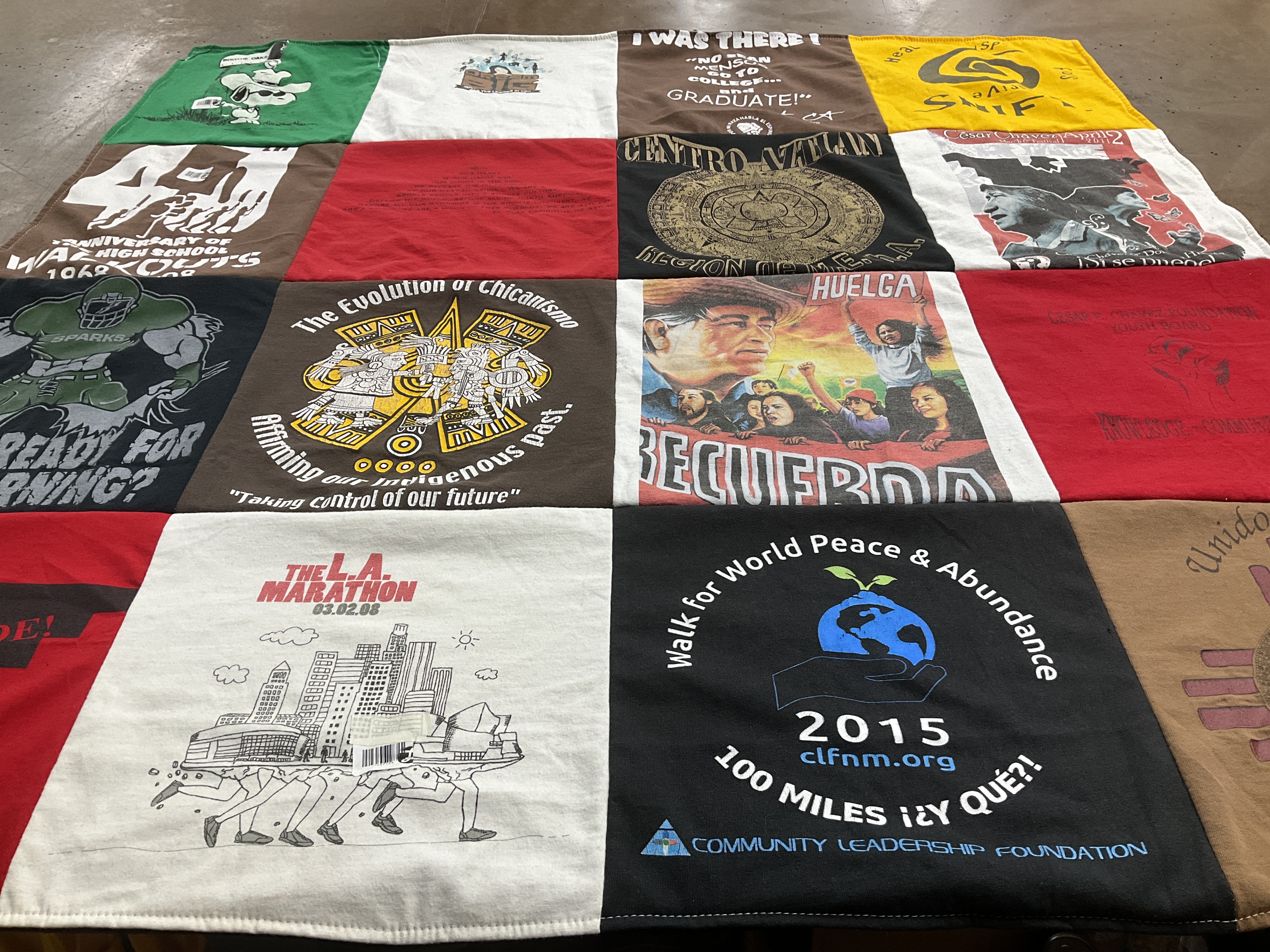 T-shirt quilt featuring los angeles marathon by Celestina from NM