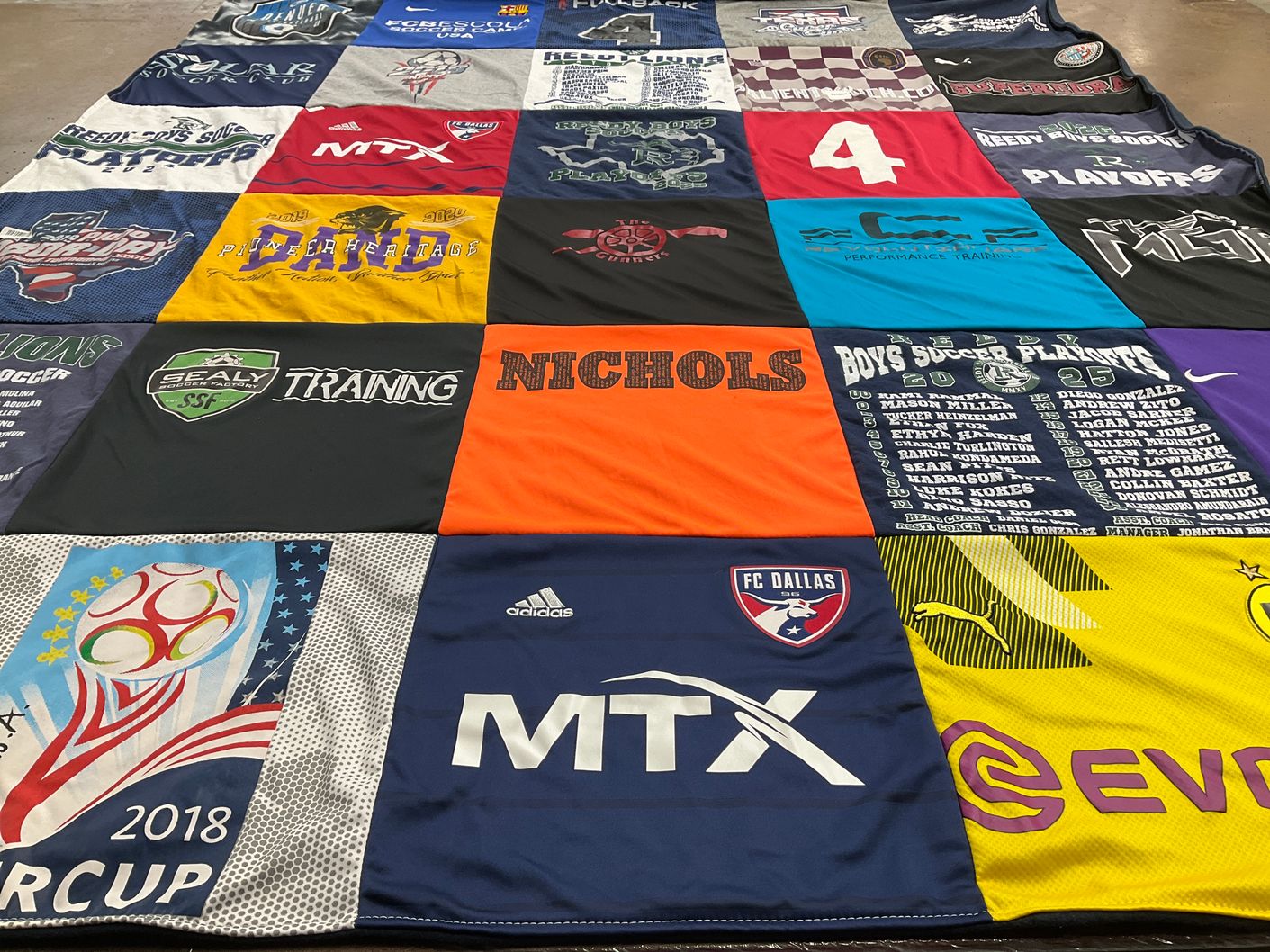 T-shirt quilt featuring fc dallas by Annabelle from TX