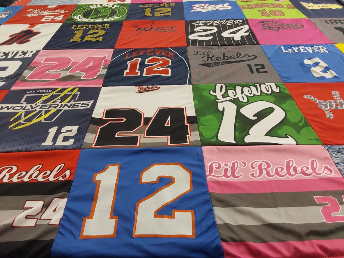 T-shirt quilt featuring rebels, lil rebels by Donna from NV