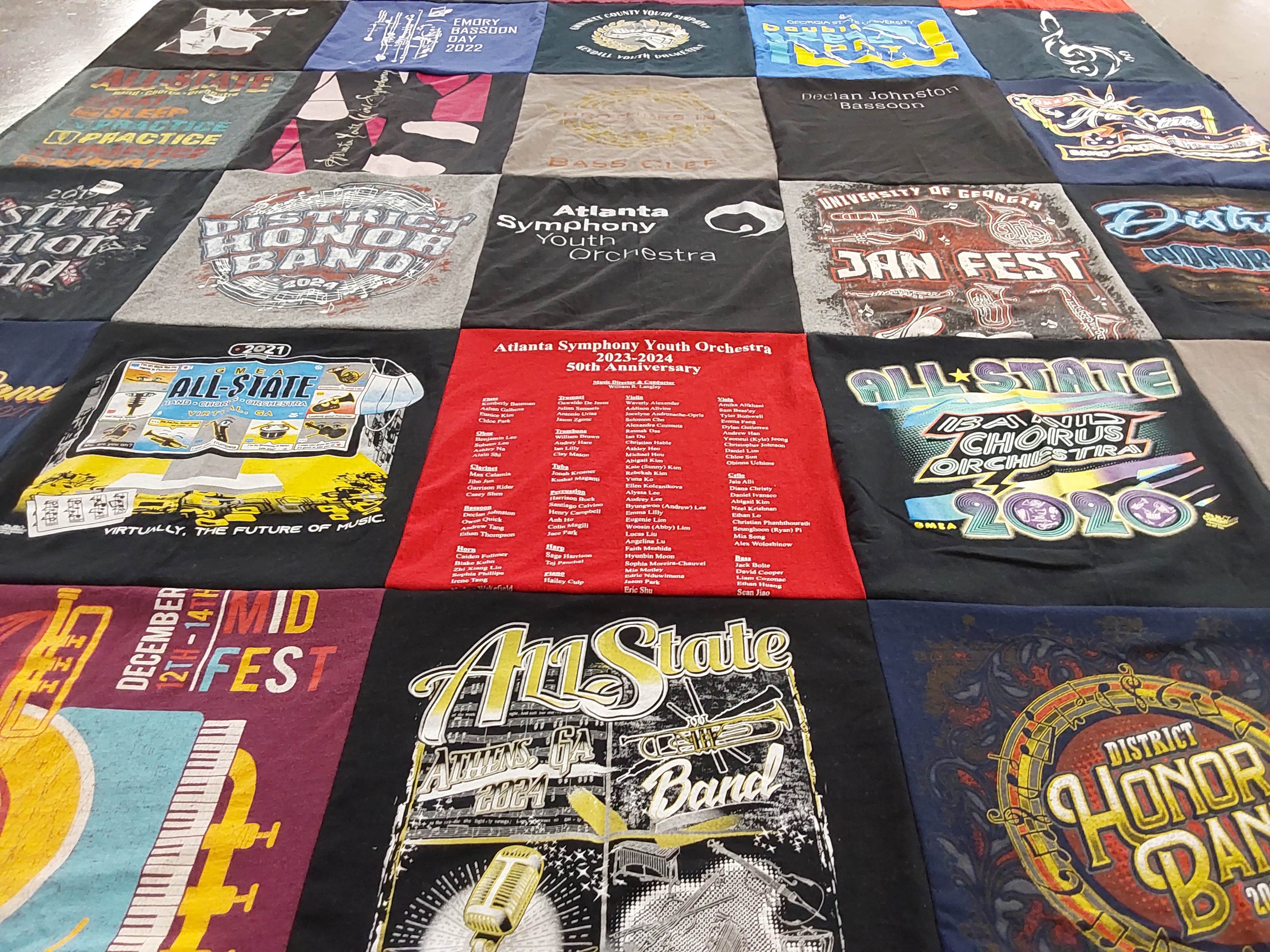 T-shirt quilt from university of georgia by Kim from GA