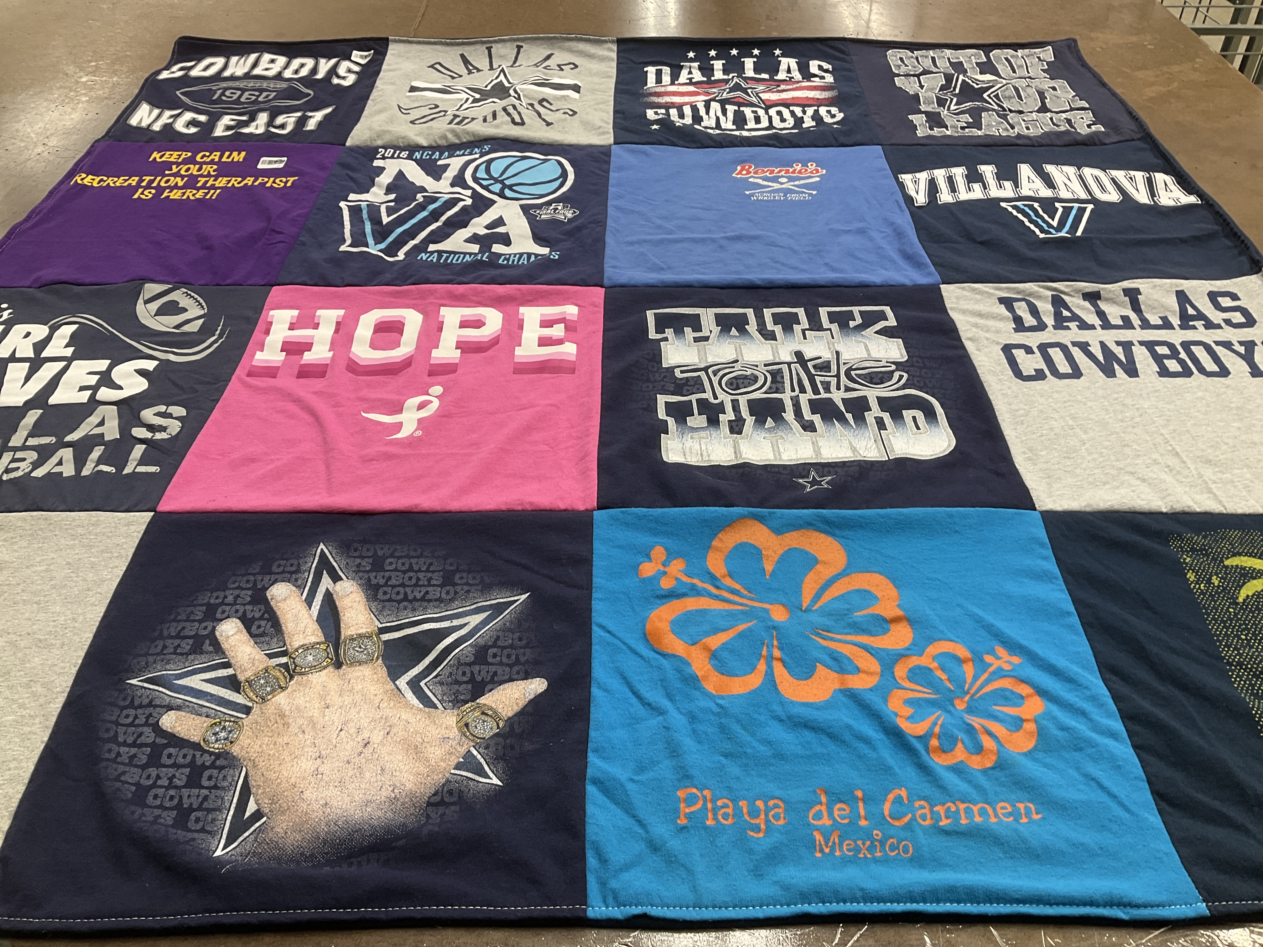 T-shirt quilt featuring dallas cowboys by Susan from PA