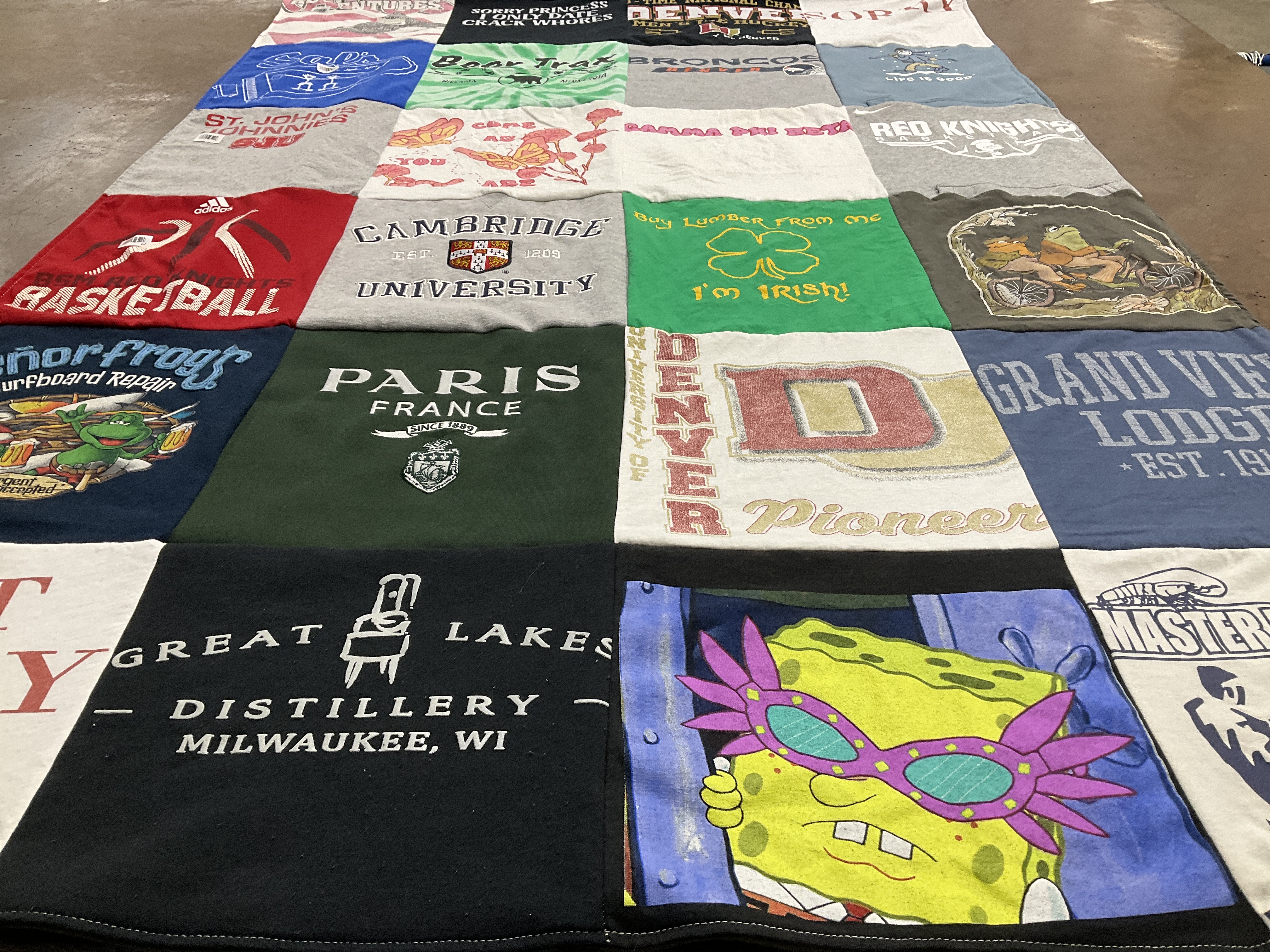 T-shirt quilt featuring denver pioneers by heather from MN